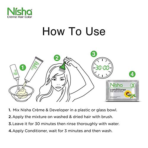 Nisha Creme Hair Color Combo Pack - Honey Blonde & Flame Red - Rich, Bright, Long-Lasting Shine Hair Dye (60g + 90ml + 18ml Conditioner) for Vibrant At-Home Hair Coloring & Salon-Quality Results