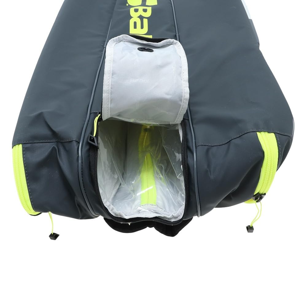 Babolat Pure Aero RHx12 Tennis Bag - Grey & Yellow | Premium Tennis Gear for Men & Women | Perfect for Court, Training & Travel