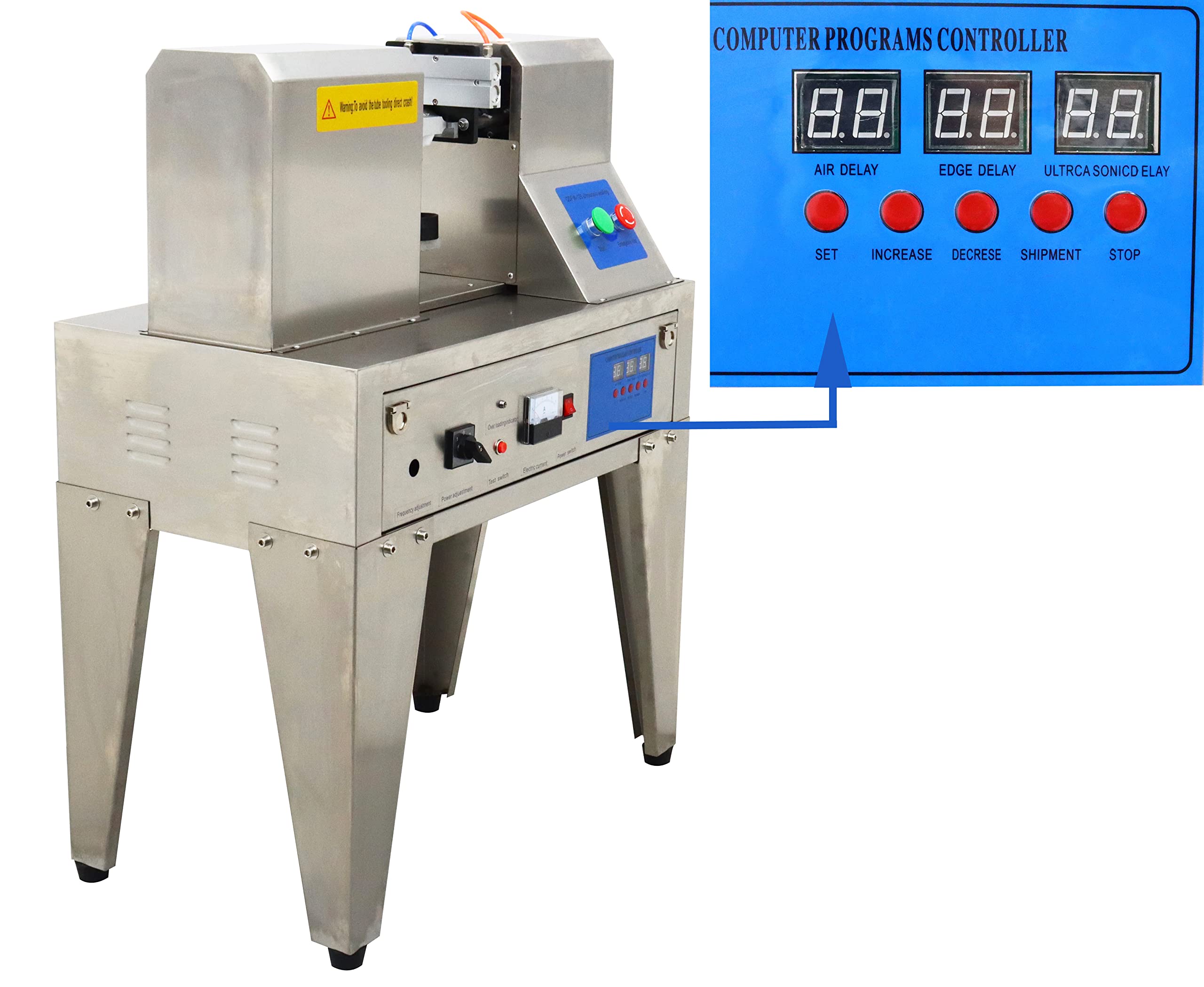 TECHTONGDA 220V Ultrasonic Plastic Hose Sealer Machine with Cutter & Date Coder - For Sealing Toothpaste Tubes, Cosmetic Containers & Aluminum Plastic Pipes | Ideal for Cosmetic Manufacturing, Pharmaceutical Packaging & Food Industry