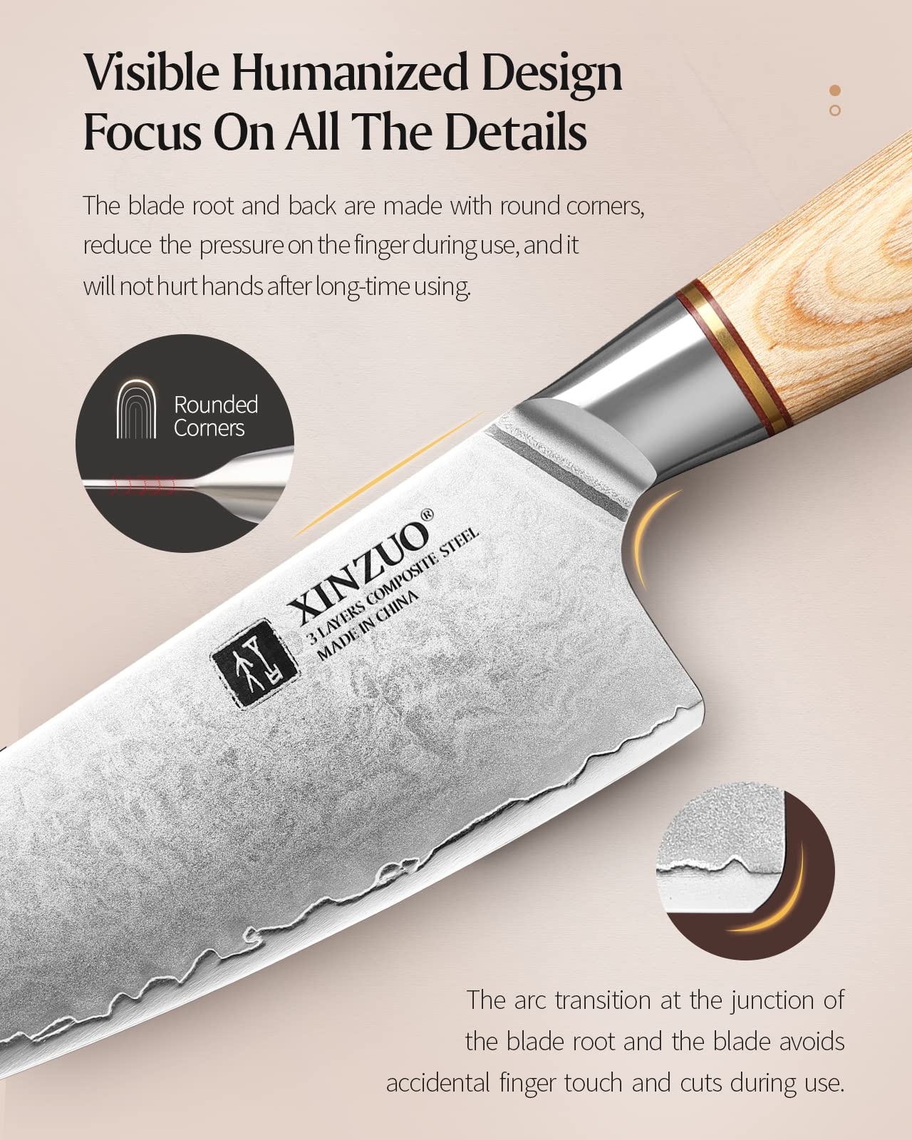 Premium XINZUO Chef Knife Set - 8-Piece High Carbon Steel Japanese Kitchen Knives with Pakkawood Handle for Professional Chefs & Home Cooking | Includes Santoku, Utility, Paring & Bread Knives | Perfect for Slicing, Dicing & Meal Prep | Elegant Gift Box Packaging