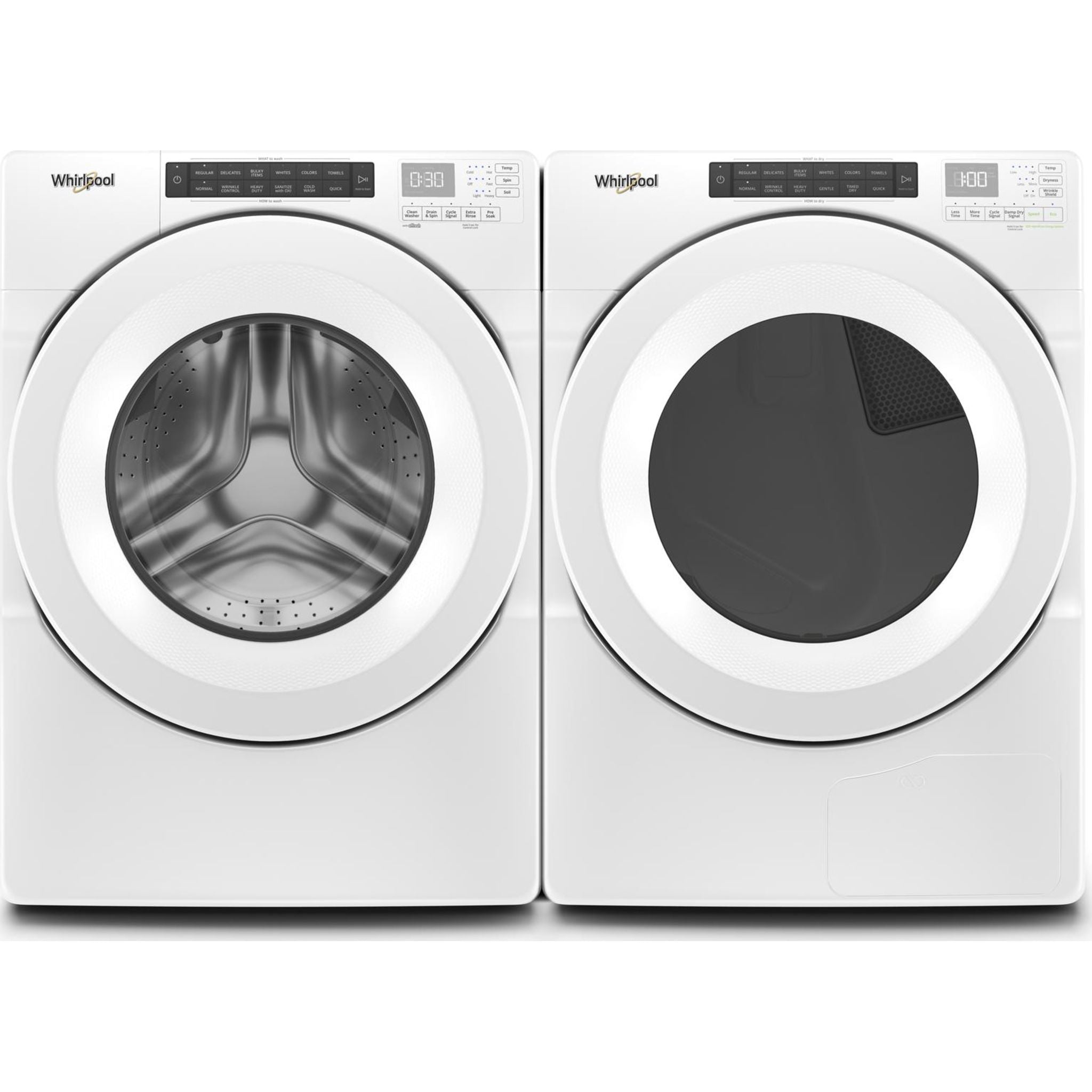 Whirlpool WFW560CHW & YWHD560CHW White Front Load Washer and Dryer Set - Perfect for Laundry Rooms, Apartments, and Small Spaces