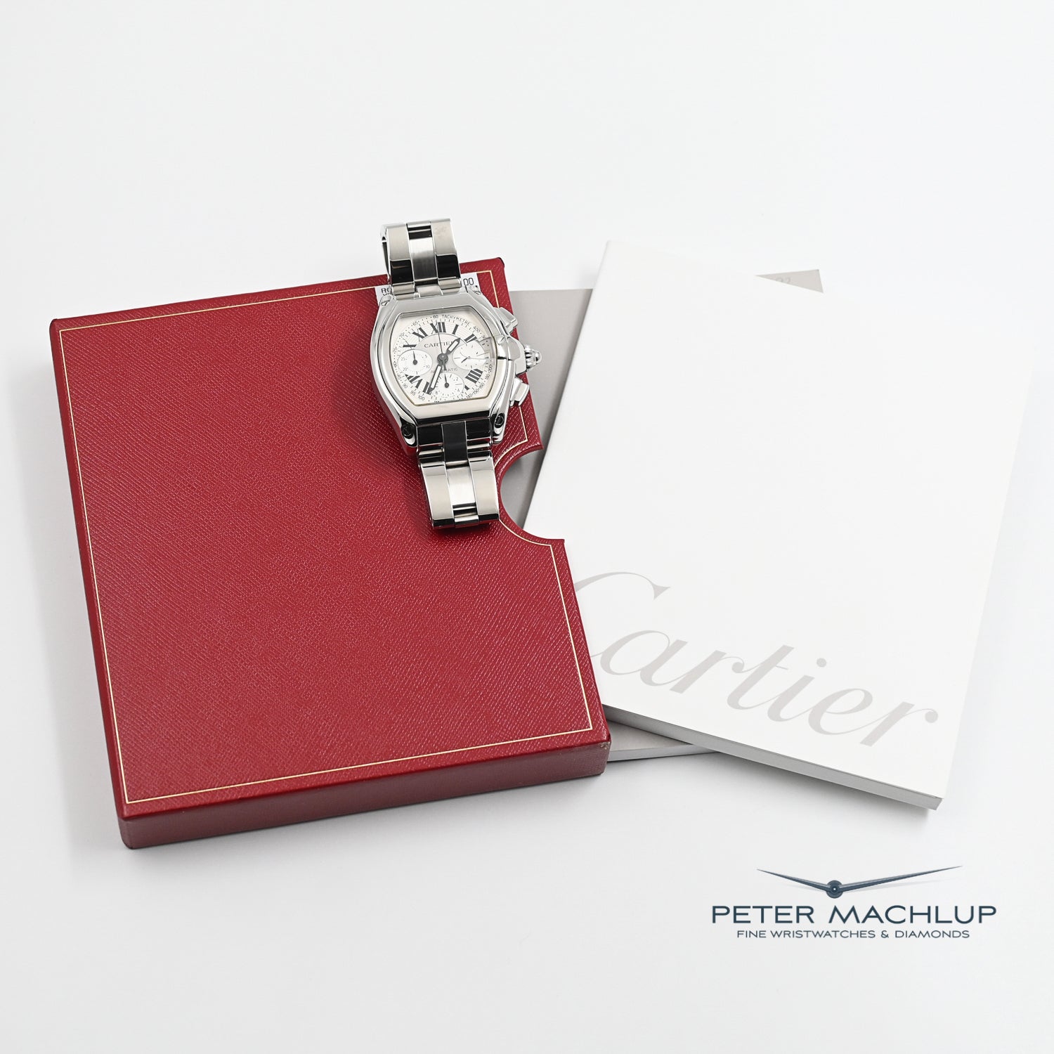 Cartier Roadster XL Chronograph Men's Luxury Watch - Swiss Made Automatic Movement, Stainless Steel Case for Business & Formal Occasions