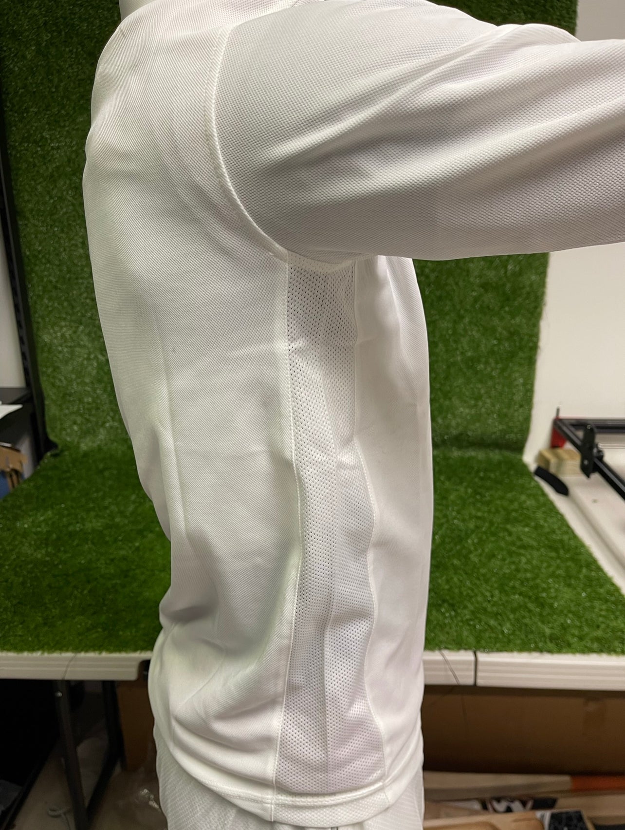 Raydn Cricket White Full Sleeve T-Shirt for Men - Breathable Cotton Sports Shirt - Perfect for Cricket Matches, Outdoor Activities & Casual Wear
