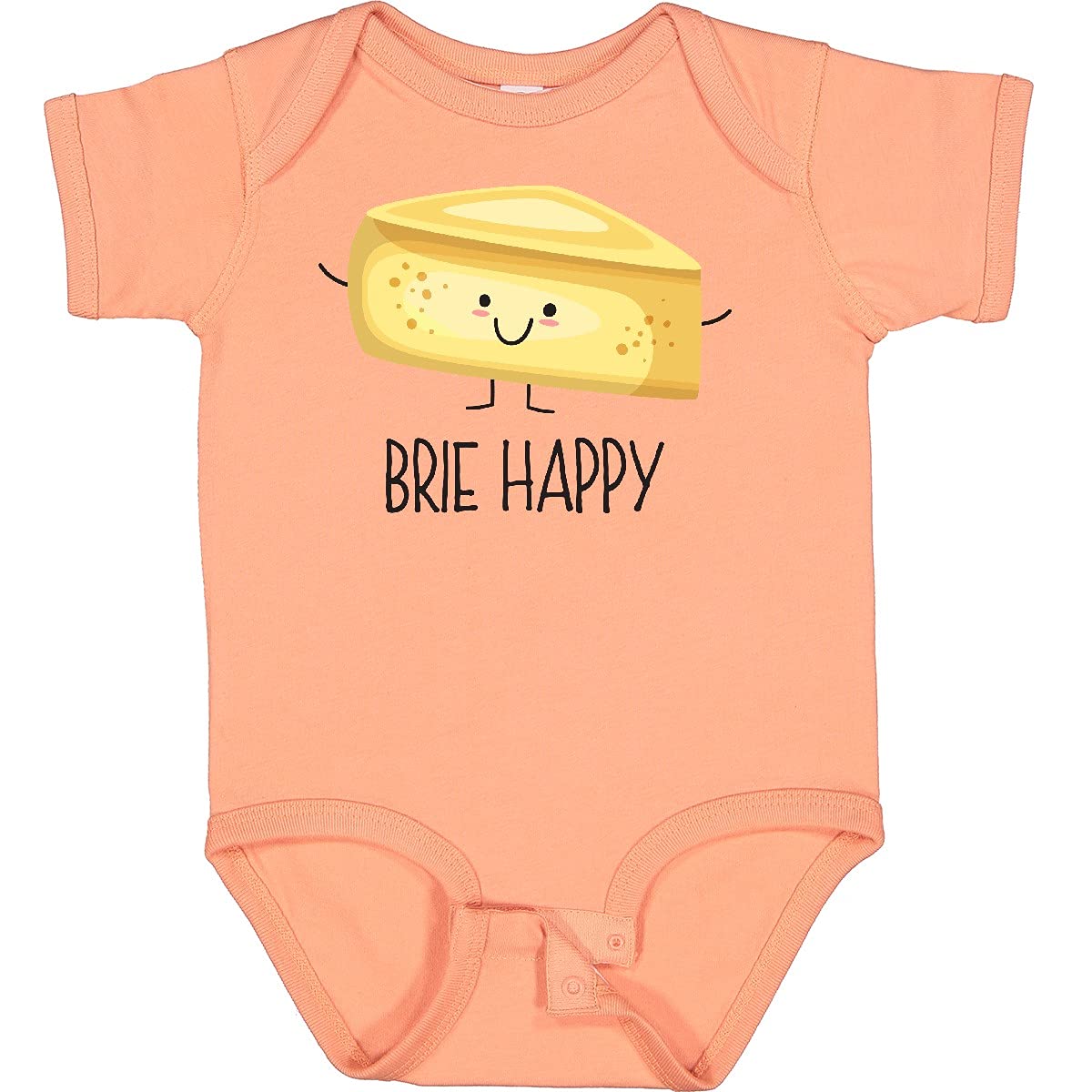 Inktastic Brie Happy Baby Bodysuit - Soft Cotton Cute Infant Onesie for Newborns & Toddlers - Perfect for Playtime, Photo Shoots & Everyday Wear
