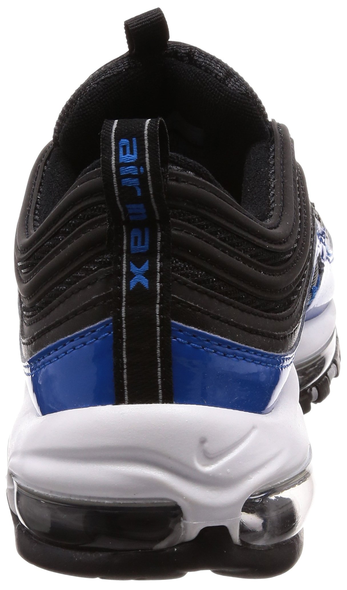 Nike Men's Air Max 97 Running Shoes - Black/Blue Nebula/Wolf Grey - Size 9.5 US - Comfortable Cushioned Sneakers for Jogging, Gym Workouts & Casual Wear