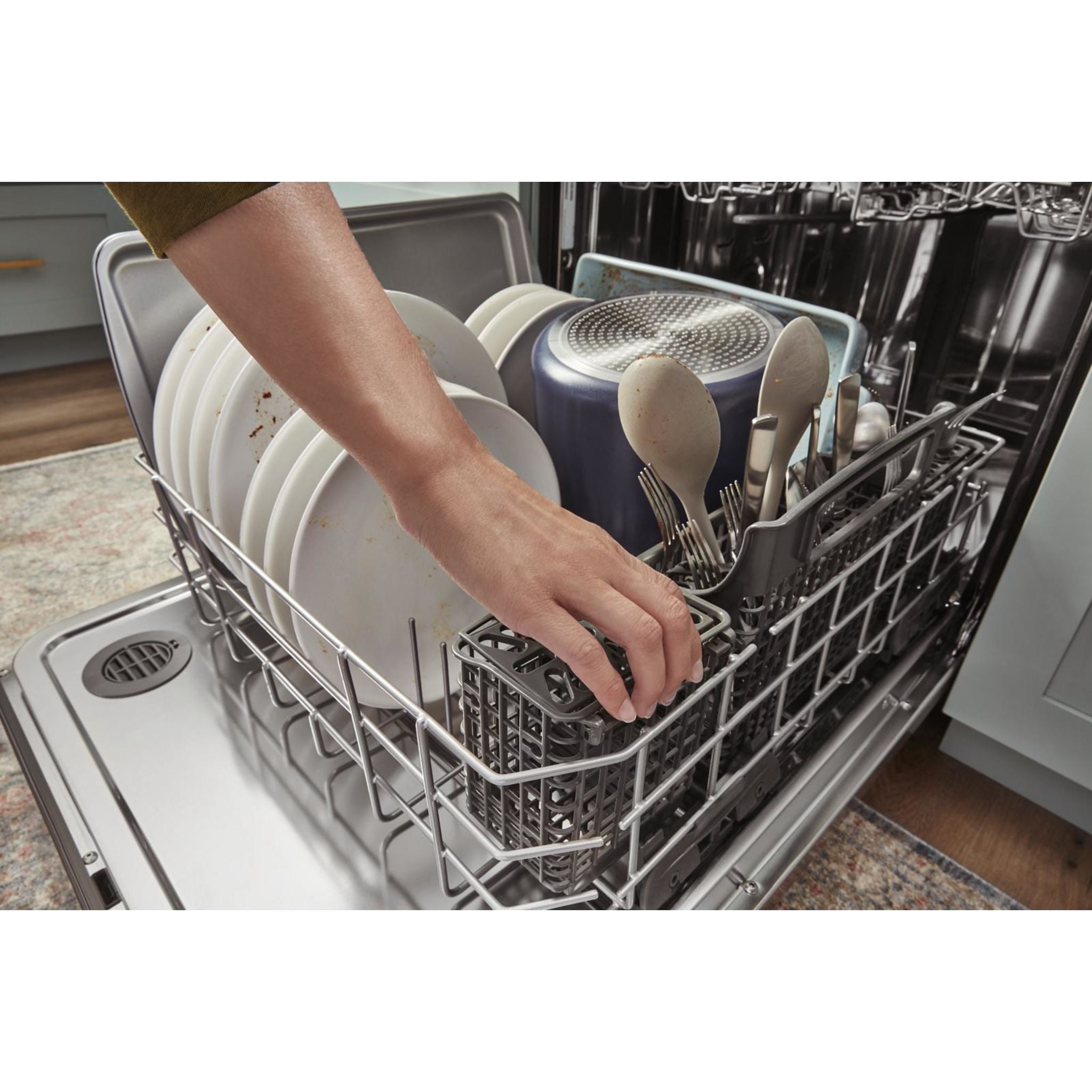 Whirlpool WDT970SAKV Print Resist Black Stainless Steel Dishwasher - Energy Efficient & Quiet for Modern Kitchens