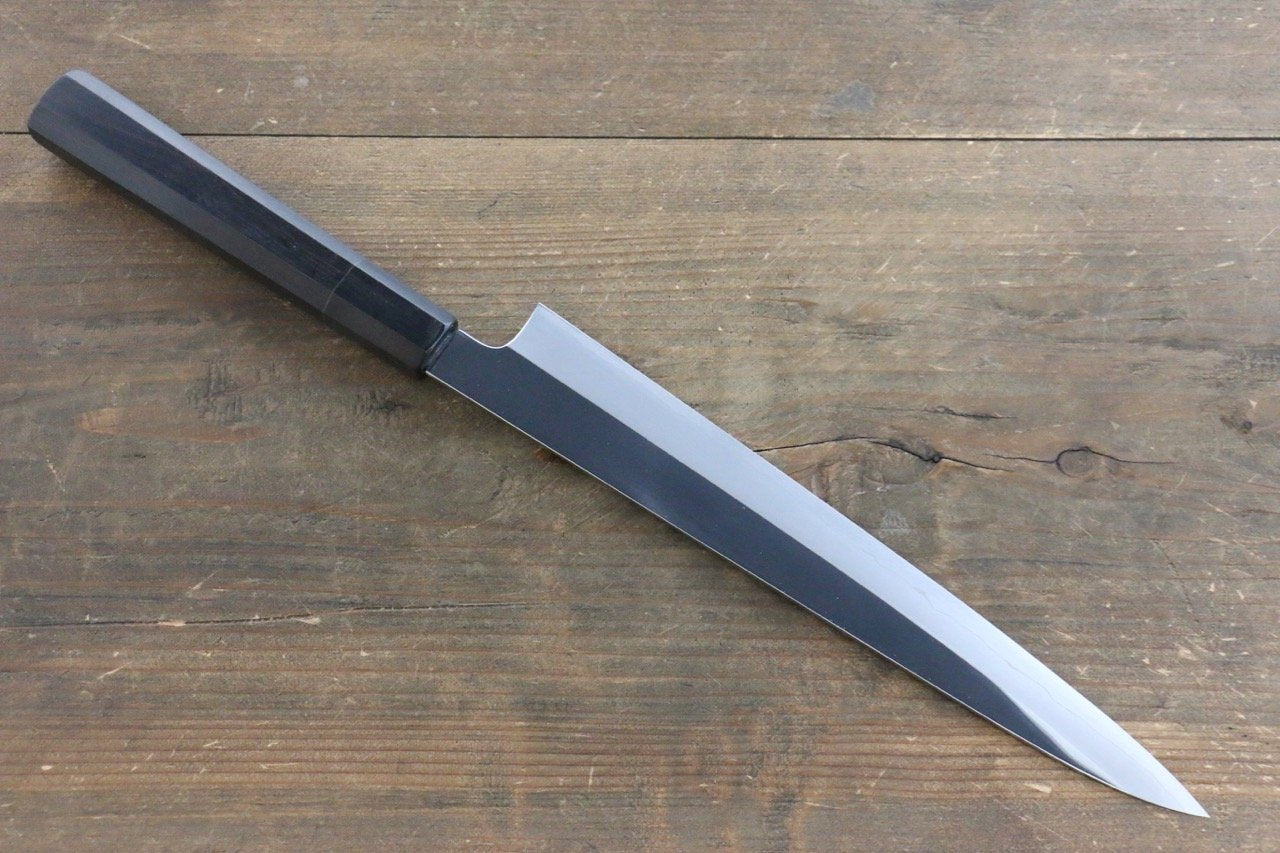 Premium Kikumori VG10 Stainless Steel Sujihiki Japanese Chef Knife 240mm - Mirror Polished Blade with Ebony Wood Handle - Perfect for Slicing Sashimi, Roast Beef & Delicate Proteins