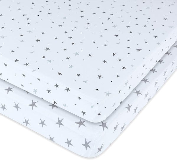 Elys & Co 2 Pack Waterproof Crib Sheets & Toddler Bed Sheets - Soft, Breathable & Machine Washable for Baby Nursery & Daycare Use
