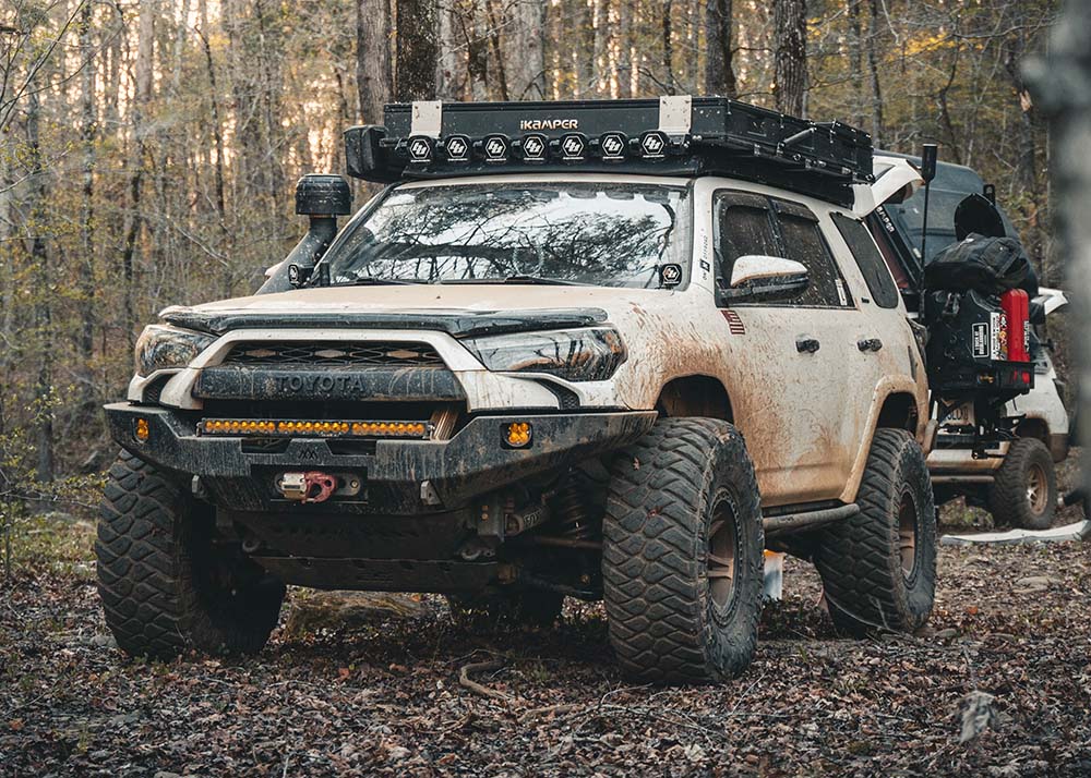 2010-2024 Toyota 4Runner Backwoods Adventure Mods Hi Lite Overland Front Bumper | Off-Road Protection & Style for Camping & Trail Adventures