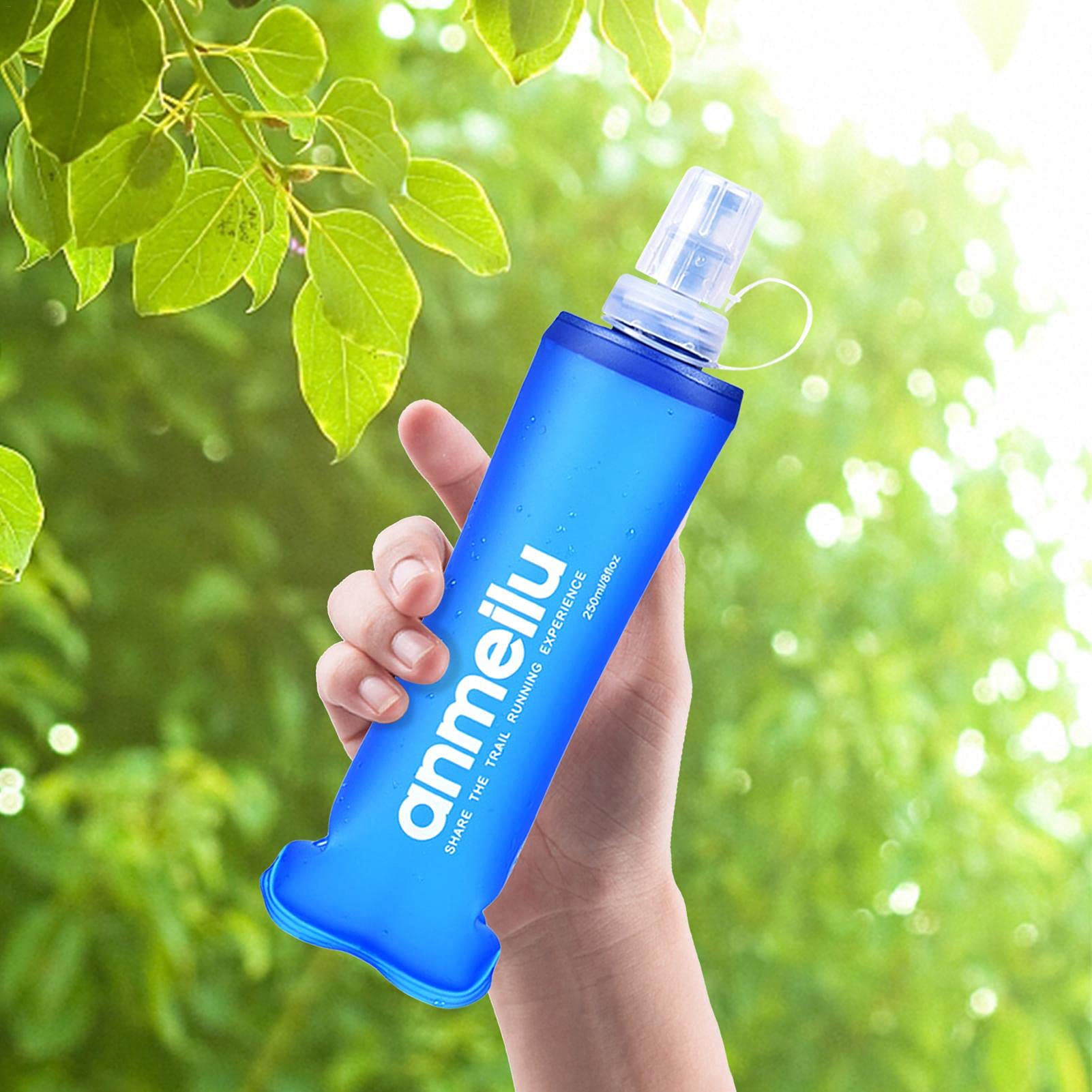 Eco-Friendly TPU Soft Folding Water Bottle - BPA Free Collapsible Flask for Running, Hiking, Cycling & Outdoor Activities | Leakproof & Easy to Clean | Perfect for Gym, Travel & Daily Hydration (2 Sizes Available)