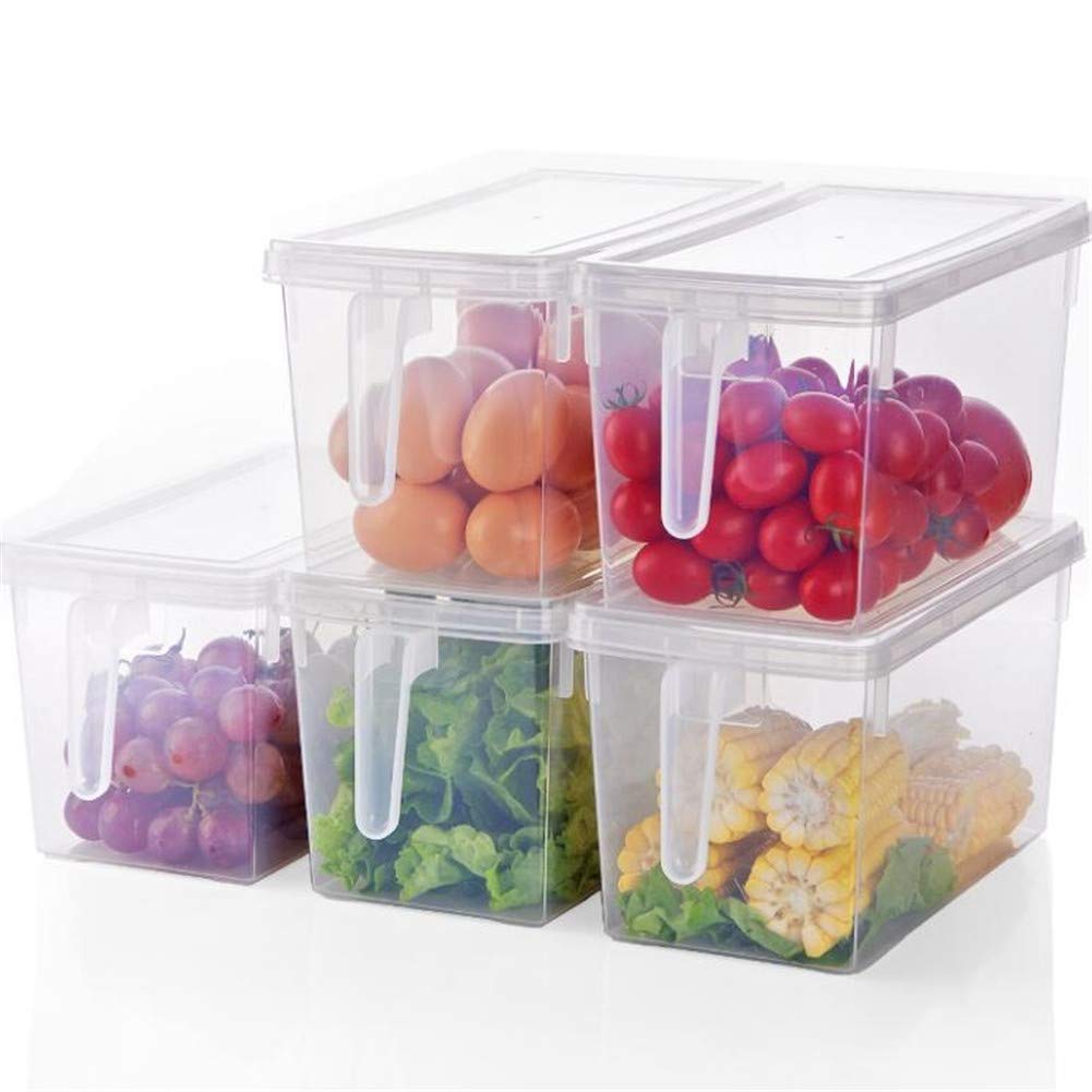 Clear Plastic Stackable Food Storage Container - Airtight Refrigerator Organizer for Fruits, Vegetables, Grains & Beans | Kitchen Fresh Food Keeper with Sealed Divider | Perfect for Meal Prep & Pantry Organization