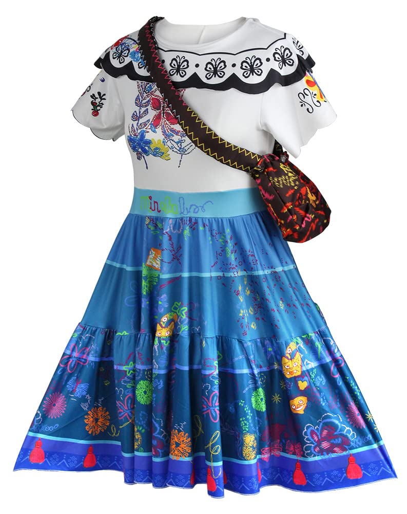 Unisex Bruno & Mirabel Cosplay Costume - Isabela Madrigal Dress for Adults & Kids | Disney Encanto Inspired Princess Outfit for Halloween, Cosplay & Theme Parties