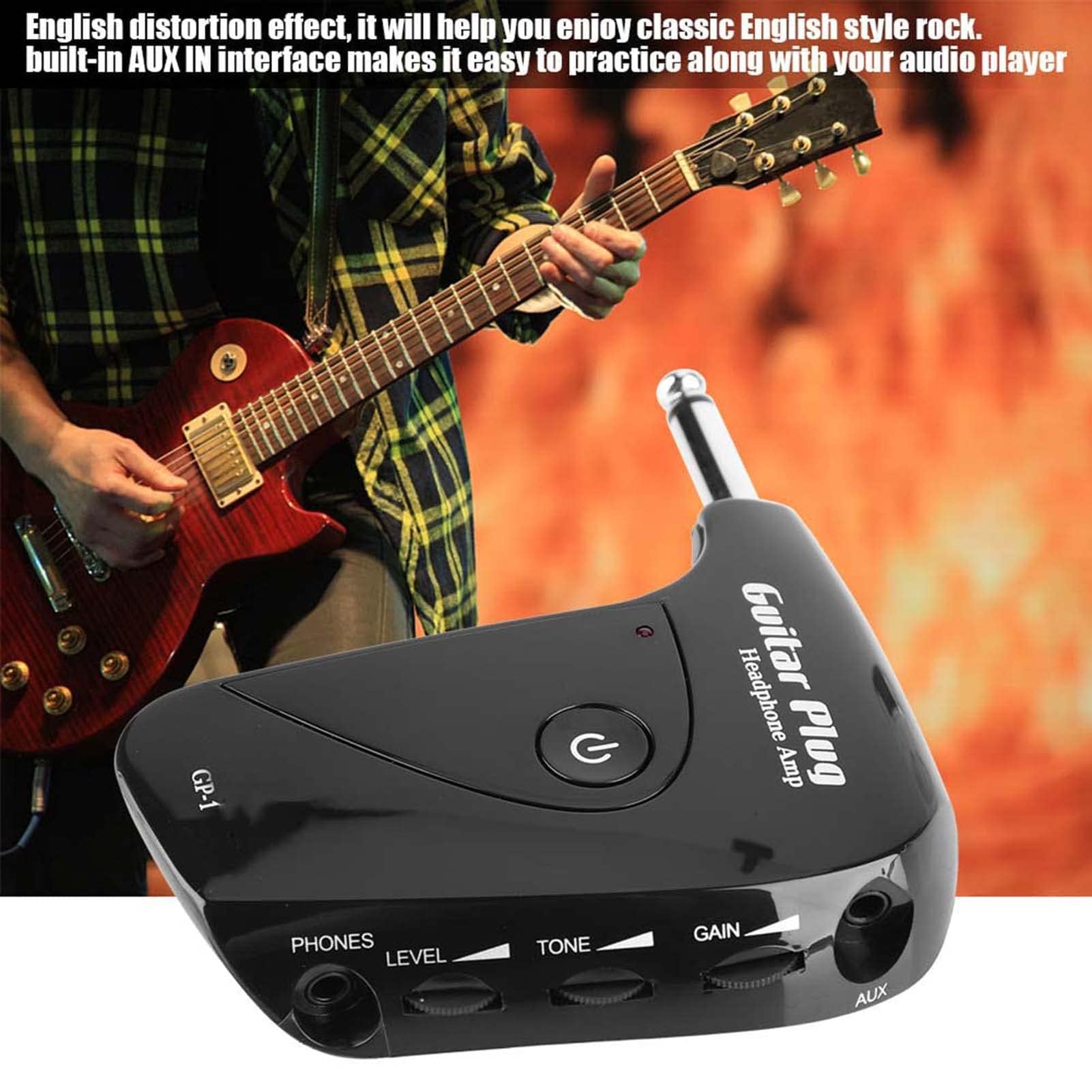 Portable Guitar Headphone Amplifier - Mini Plug Electric Guitar Amp for Travel & Practice | Heavy Duty Pocket Amp with Clean Cloth | Perfect for Home, Studio & On-the-Go Musicians