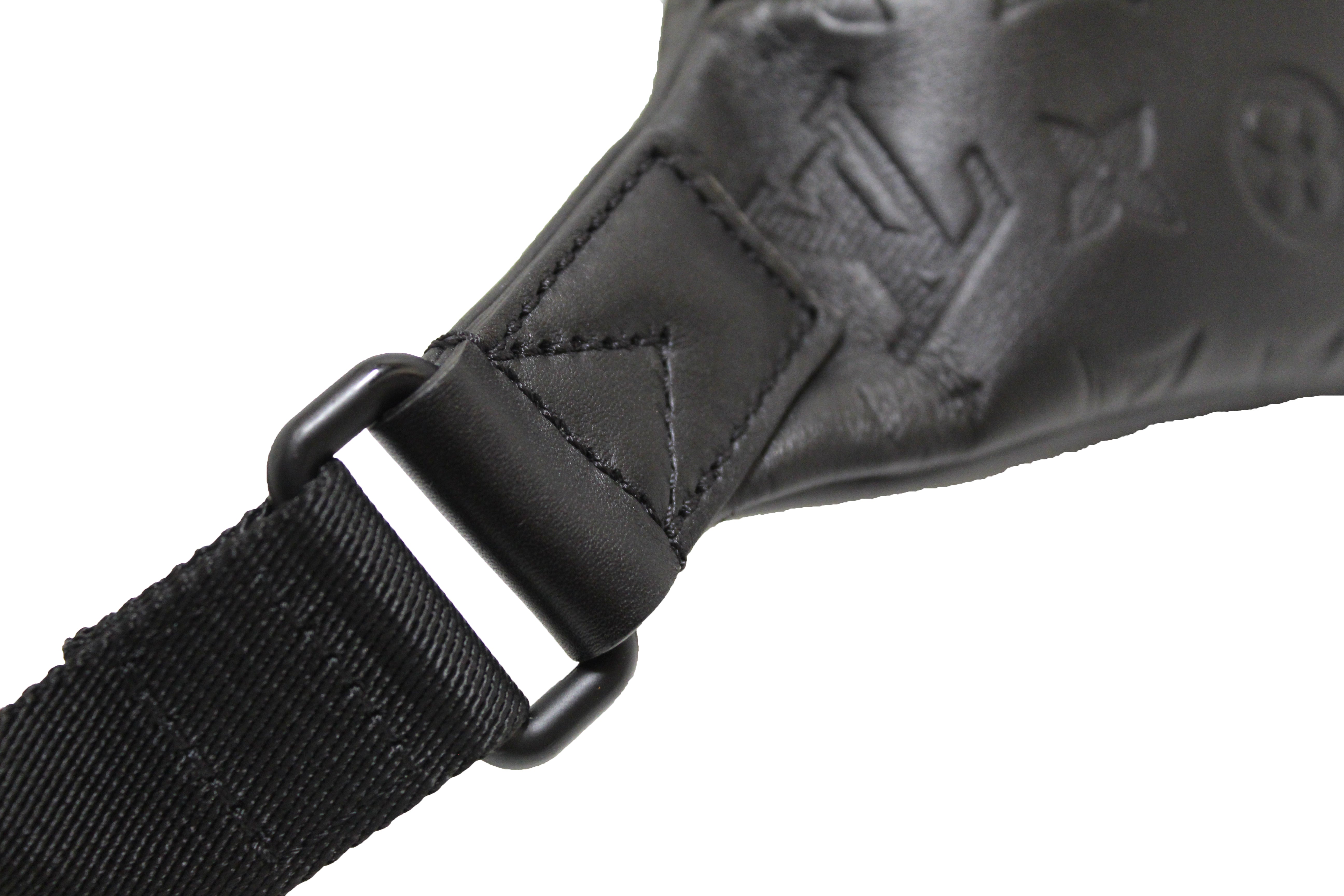 Authentic Louis Vuitton Black Monogram Shadow Calf Leather Discovery Bumbag PM Crossbody Bag - Luxury Waist Pack for Men & Women, Perfect for Travel, Shopping & Everyday Use