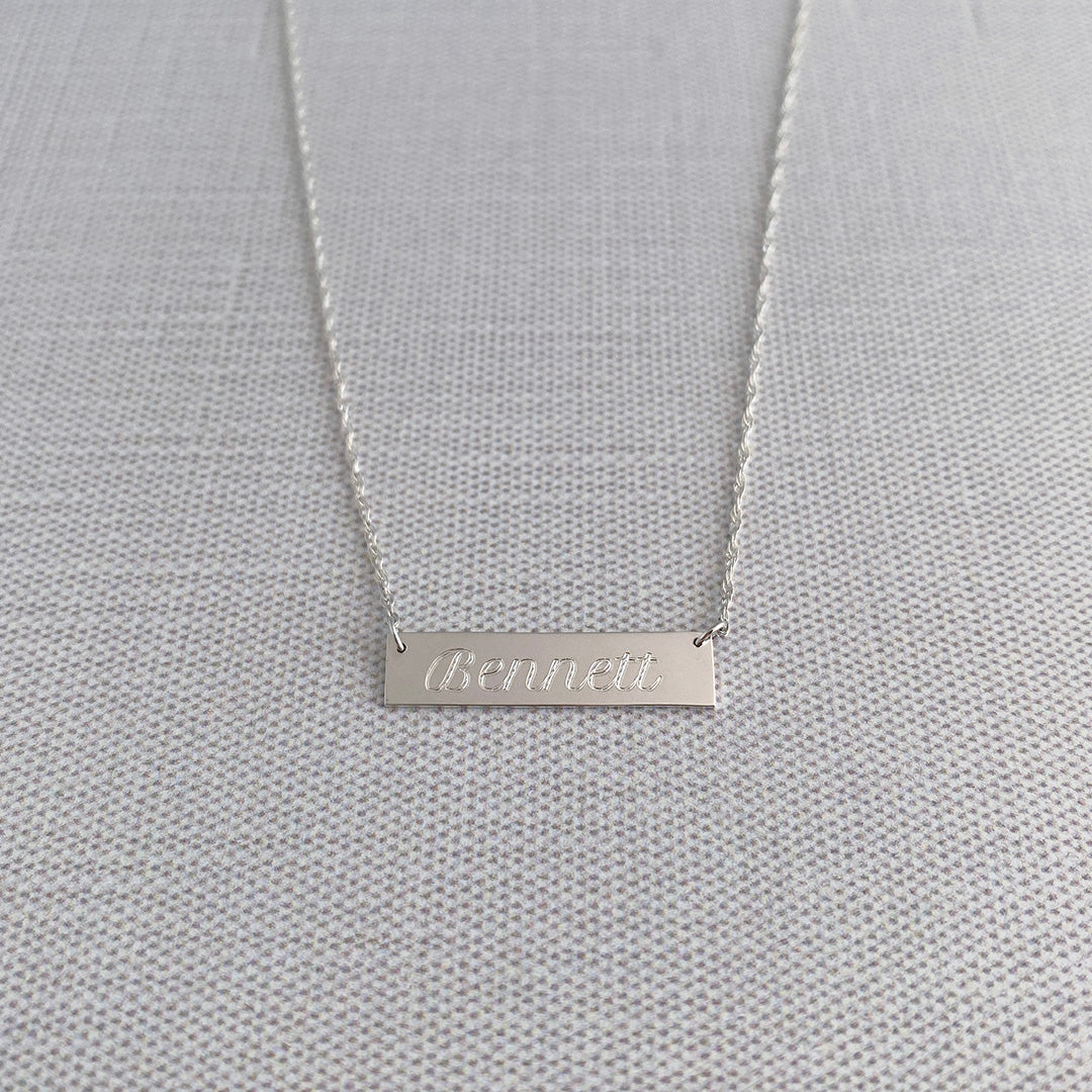 925 Sterling Silver Bar Pendant Necklace for Women - Minimalist Layering Chain Jewelry Gift for Birthday, Anniversary & Everyday Wear