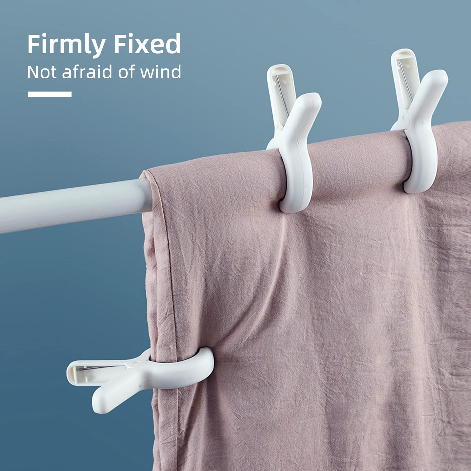 6-Pack Yellow Laundry Clips - Heavy Duty Clothes Pins for Hanging Clothes, Beach Towels & Blankets - Perfect for Drying, Organizing & Outdoor Use