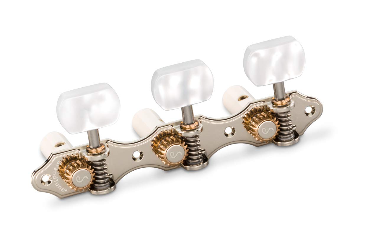 Schaller GrandTune Classic Hauser Nickel Guitar Machine Heads - Premium Tuning Pegs for Acoustic & Classical Guitars - Perfect for Professional Musicians & Guitar Enthusiasts
