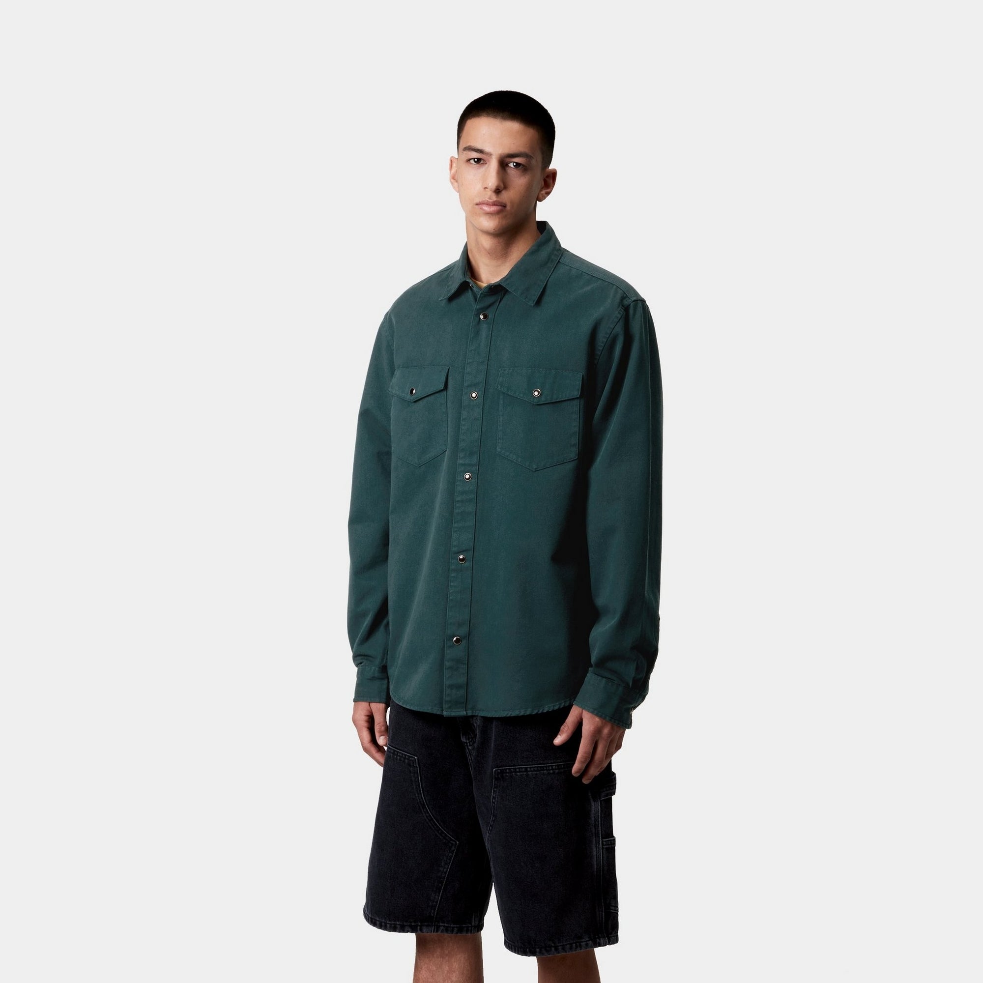 Santa Fe Shirt for Men | Deep Lagoon Color | Casual Button Down Shirt | Perfect for Outdoor Adventures & Travel