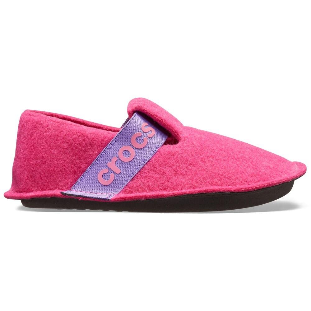 Crocs Kids' Classic Fuzzy Slippers - Soft & Comfortable Slip-On Indoor/Outdoor Slippers for Boys & Girls | Perfect for Home, School & Playtime