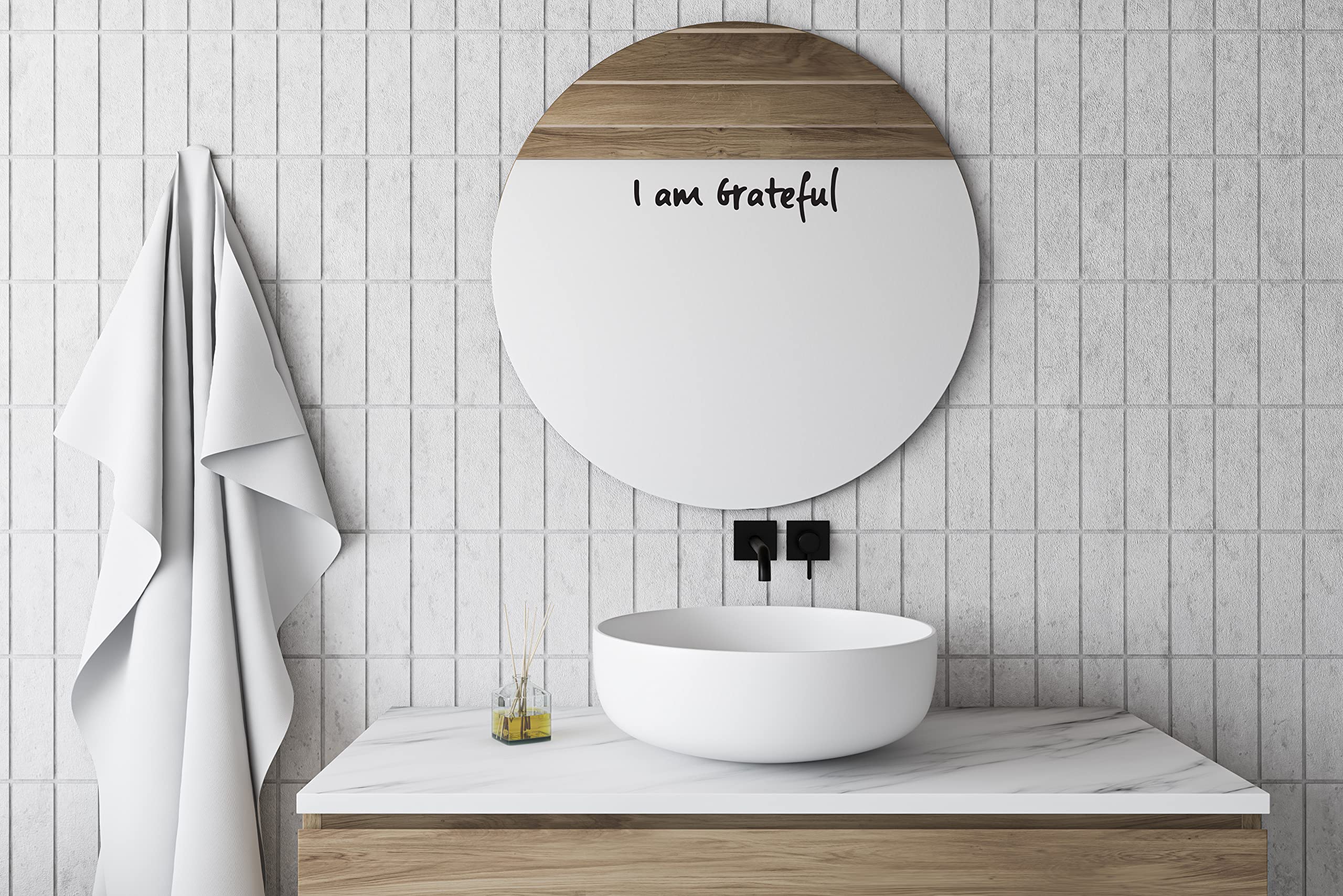 I am Me Movement - Inspirational Vinyl Stickers & Mirror Decals for Home Decor, Bathroom Wall Art, Peel and Stick Motivational Quotes - Perfect for Bedroom, Office, Gym Mirror Decorations