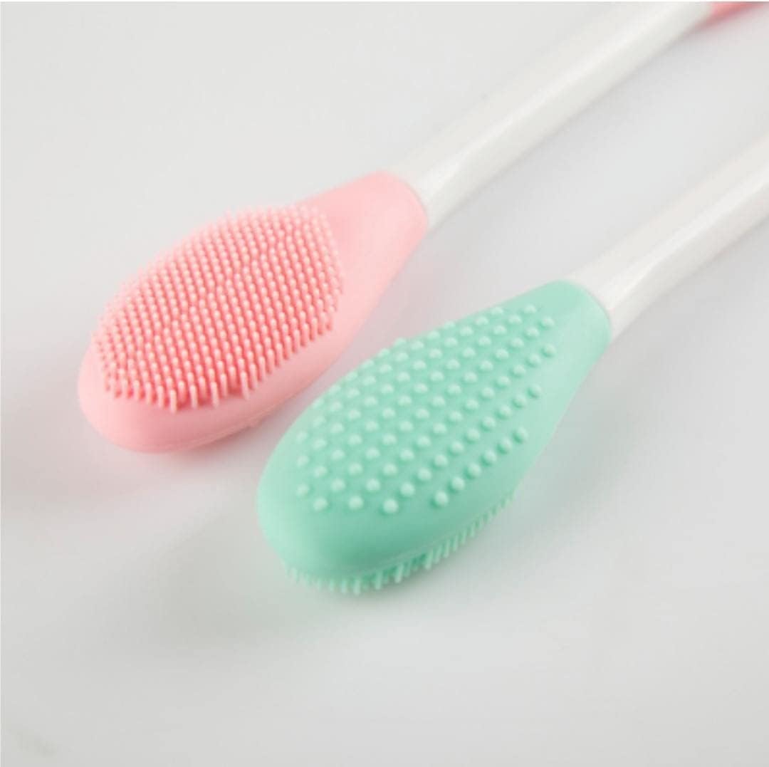 **KAYI 2-in-1 Silicone Face Mask Brush & Pore Cleaner – Double Head Soft Facial Cleansing Brush for Women (Pack of 2) – Perfect for Spa, Skincare Routine & Deep Cleansing**