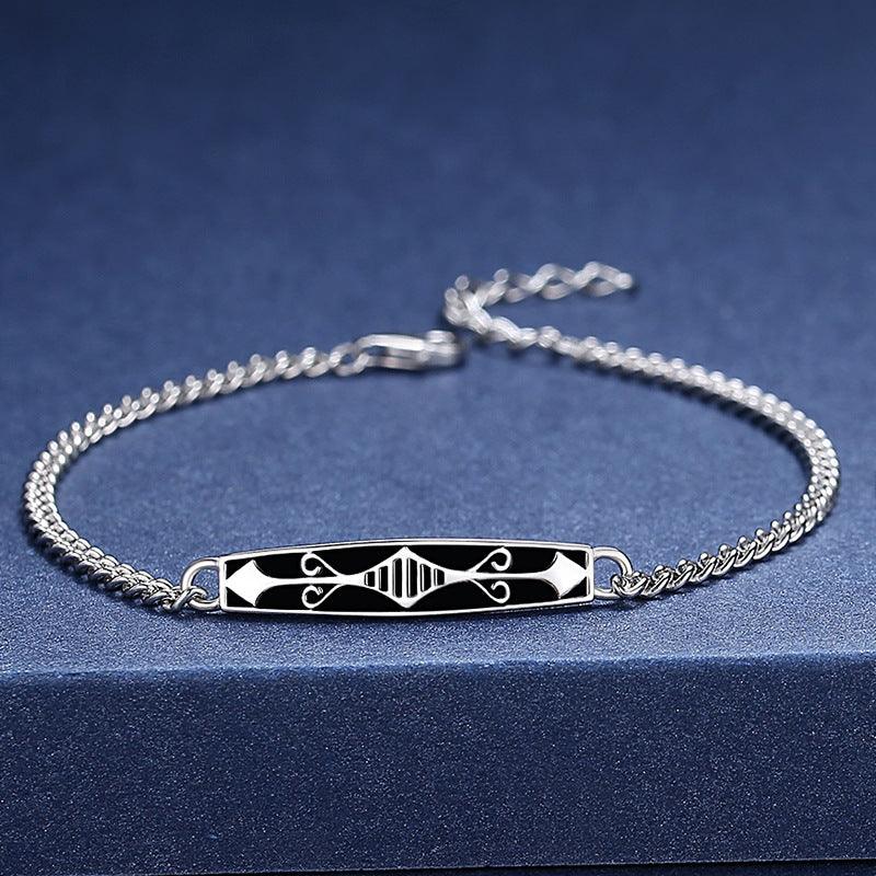 Stylish Unisex Sterling Silver Bracelet Set for Men & Women - Perfect for Couples, Gifts, and Everyday Wear