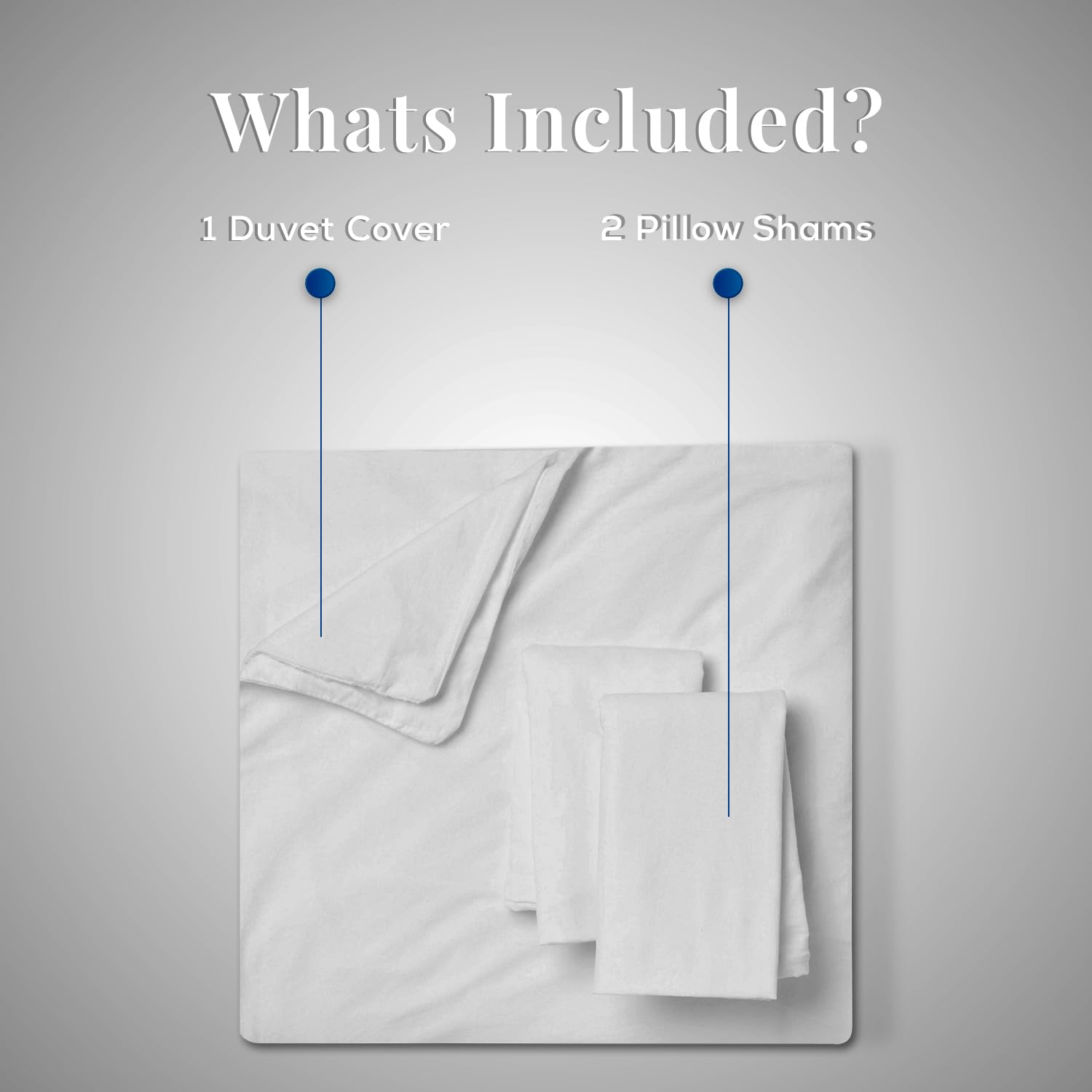 Premium 100% Egyptian Cotton Duvet Cover Set - King/California King Size 600 Thread Count | Ultra Soft & Breathable Cooling Bedding | 3-Piece Luxury Duvet Cover in White | Perfect for Master Bedroom, Guest Room & Hotel Style Decor