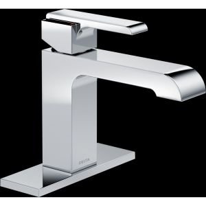 Delta Ara Single Hole Bathroom Faucet - Brushed Nickel Finish, Single Handle Bathroom Sink Faucet, 567LF-SSLPU, Perfect for Modern Bathrooms and Powder Rooms