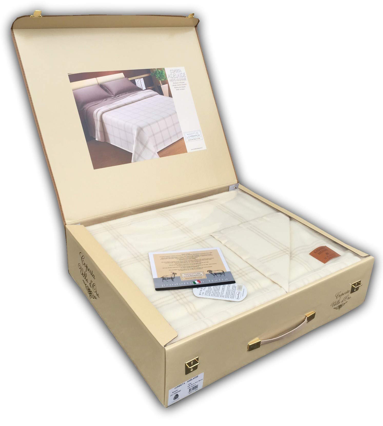 Tex Family Adelaide - Lightweight Summer Cashmere Merino Wool Blanket for King/Queen Bed | Perfect for Cozy Evenings, Outdoor Picnics & Travel