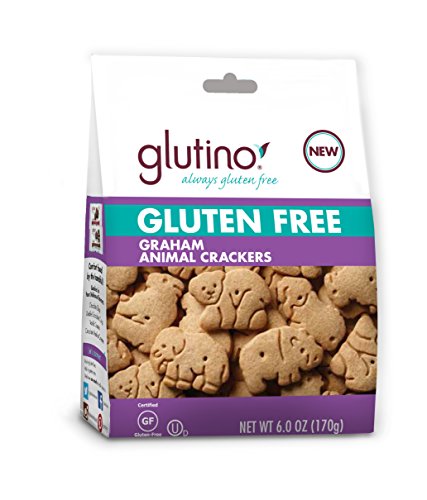 Glutino Gluten Free Animal Crackers - Graham Flavored Snack (6 Pack) | Allergy-Friendly Treats for Kids Lunchbox, School Snacks & Party Favors