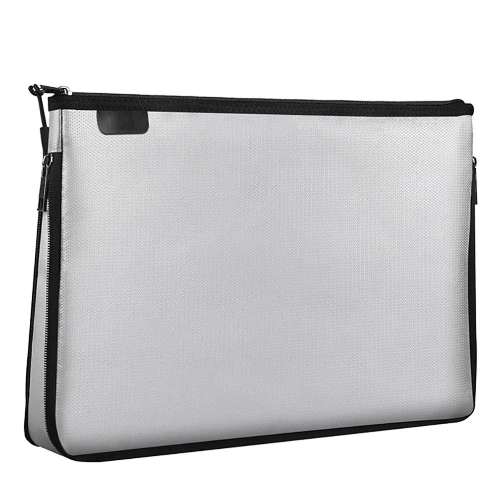 Fireproof Document Bag 13.4x9.8x2.4 Inch - Waterproof Fire Safe Storage Case for Travel, Home & Office - Protect Important Papers, Passports, Cash & Valuables - Ideal for Emergency Preparedness & Business Travel
