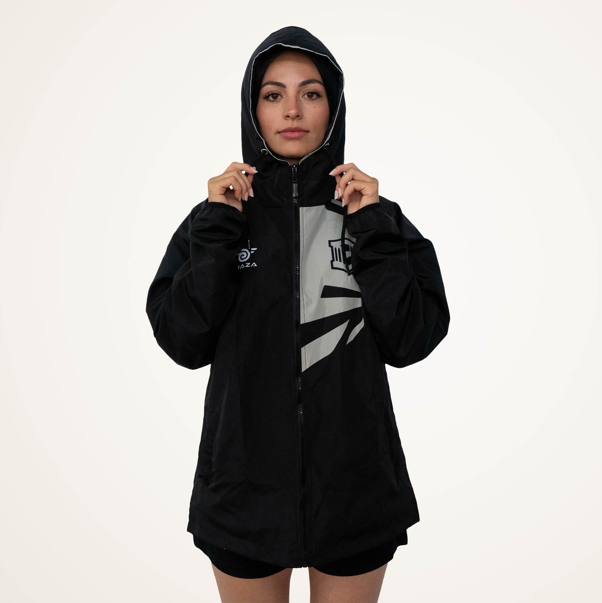 Brooklyn FC Women's Black Windbreaker Jacket - Lightweight Waterproof Running & Training Jacket for Soccer & Outdoor Sports