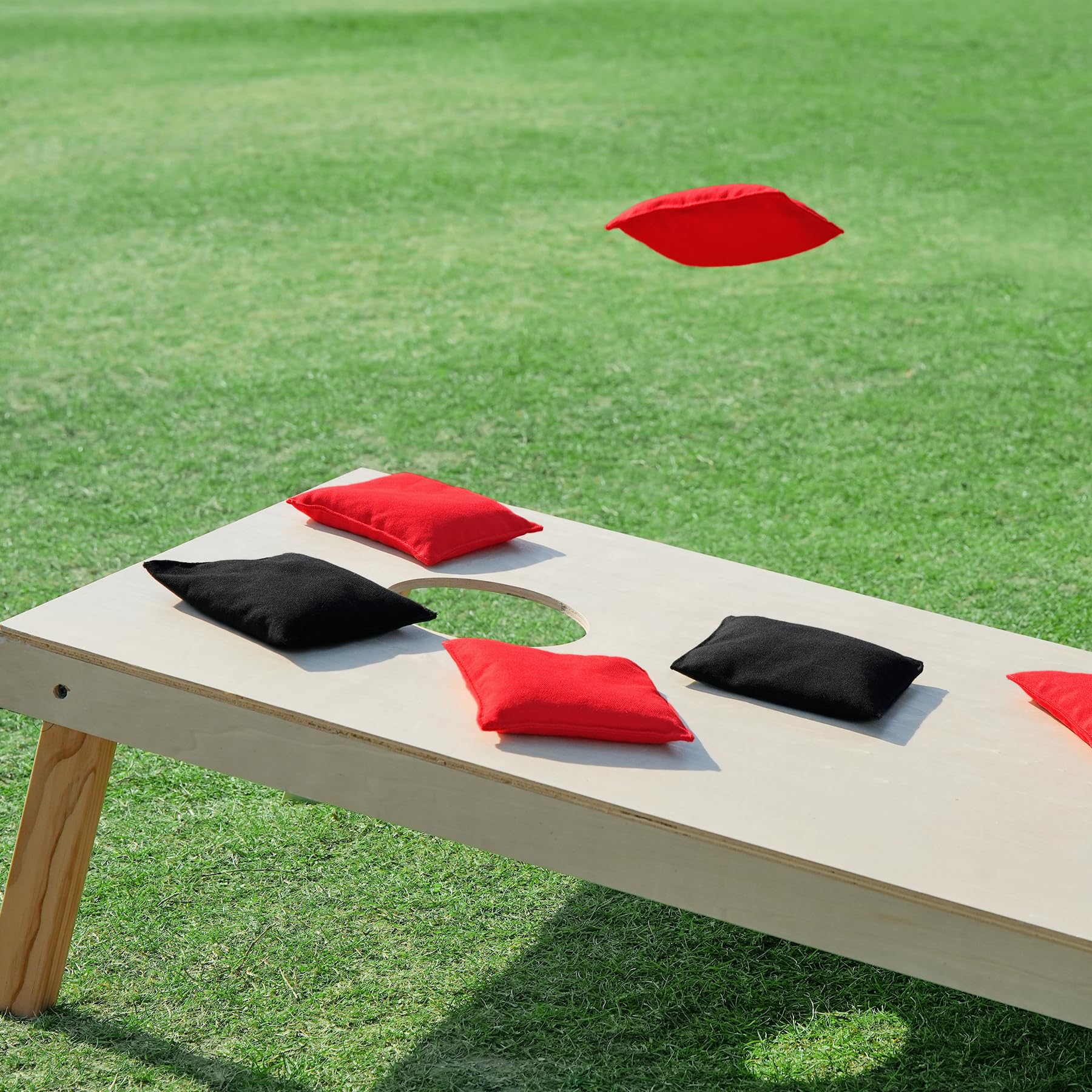 JMEXSUSS 8-Pack Weather Resistant Regulation Cornhole Bags Set - Professional Outdoor Bean Bags for Cornhole Game with Carry Tote | Perfect for Backyard Parties, Tailgating & Beach Games