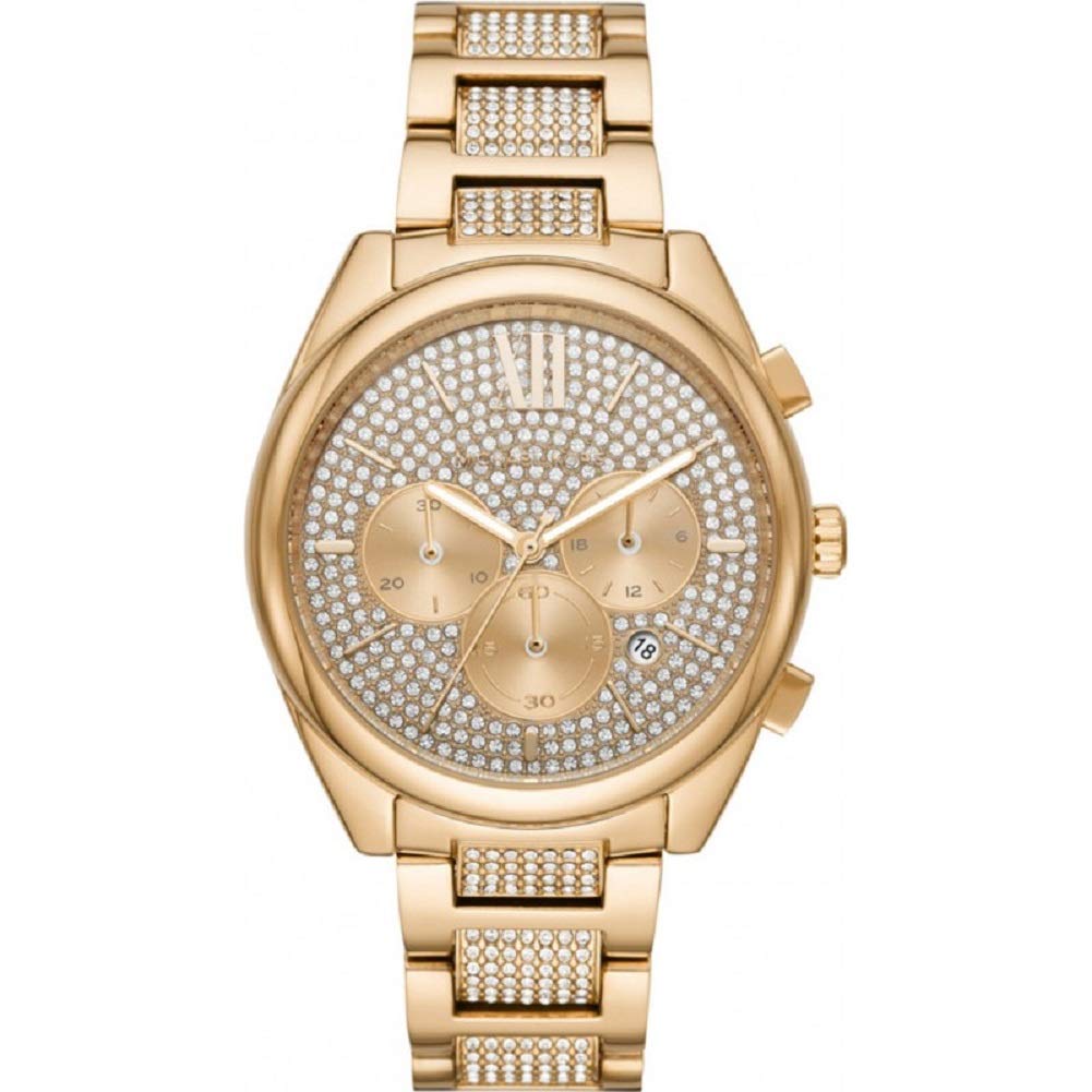 Michael Kors Janelle Chronograph Watch for Women - Gold-Tone Stainless Steel MK7097 | Luxury Fashion Timepiece for Office, Party & Everyday Wear