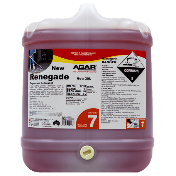 Agar Renegade Degreaser Detergent - Powerful Cleaner for Mud, Oil Films & Grease | Ideal for Automotive, Industrial & Household Cleaning
