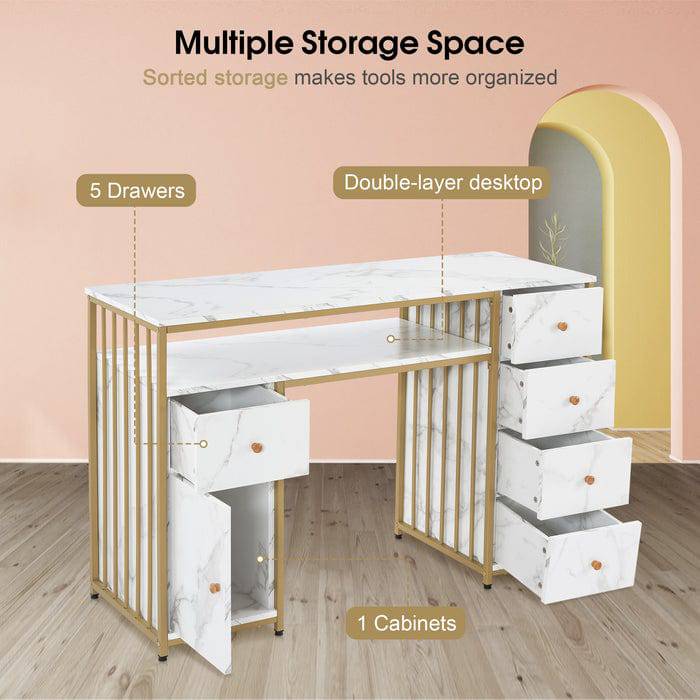 Professional Julia Manicure Table for Salon & Home Use - Portable Nail Art Station with Storage, Perfect for Nail Technicians & DIY Enthusiasts - Ideal for Manicures, Pedicures & Nail Extensions