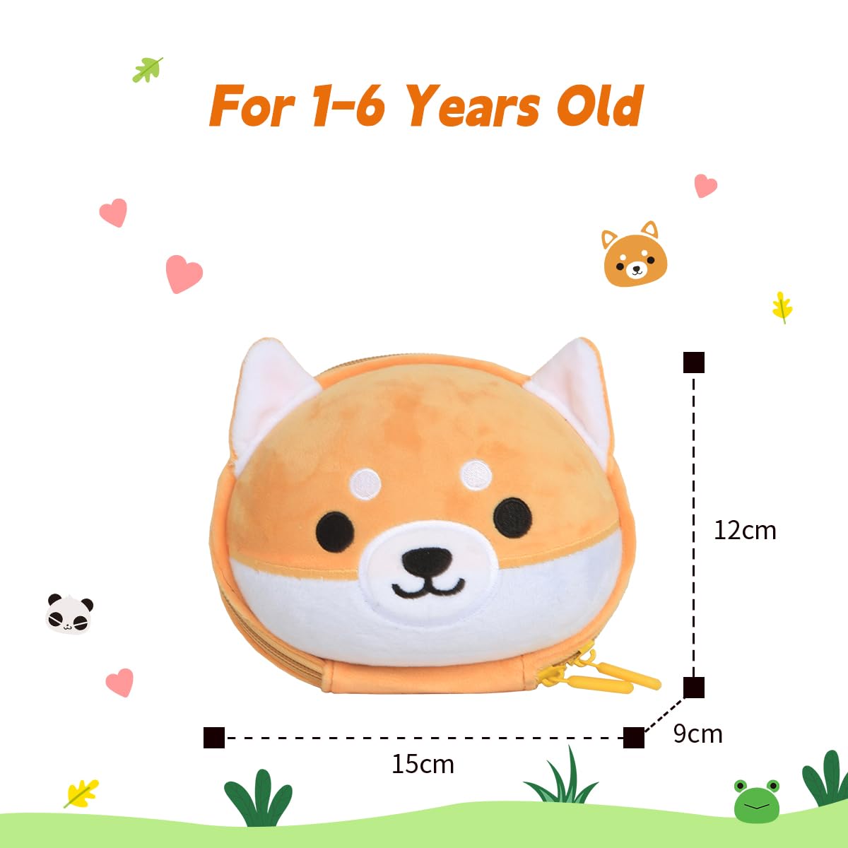 Adorable 3D Cartoon Shiba Inu Crossbody Purse for Girls - Cute Dog Coin Wallet for Toddlers & Kids - Perfect for School, Travel, and Everyday Use