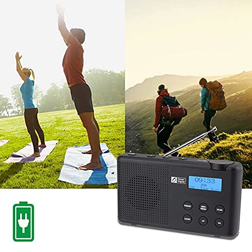 Portable DAB+ FM Digital Radio with 40 Preset Stations, USB Charging, Sleep Timer & 3.5mm Headphone Jack - Compact 15.5x8.8x2.7cm White - Perfect for Travel, Home, Office & Outdoor Use