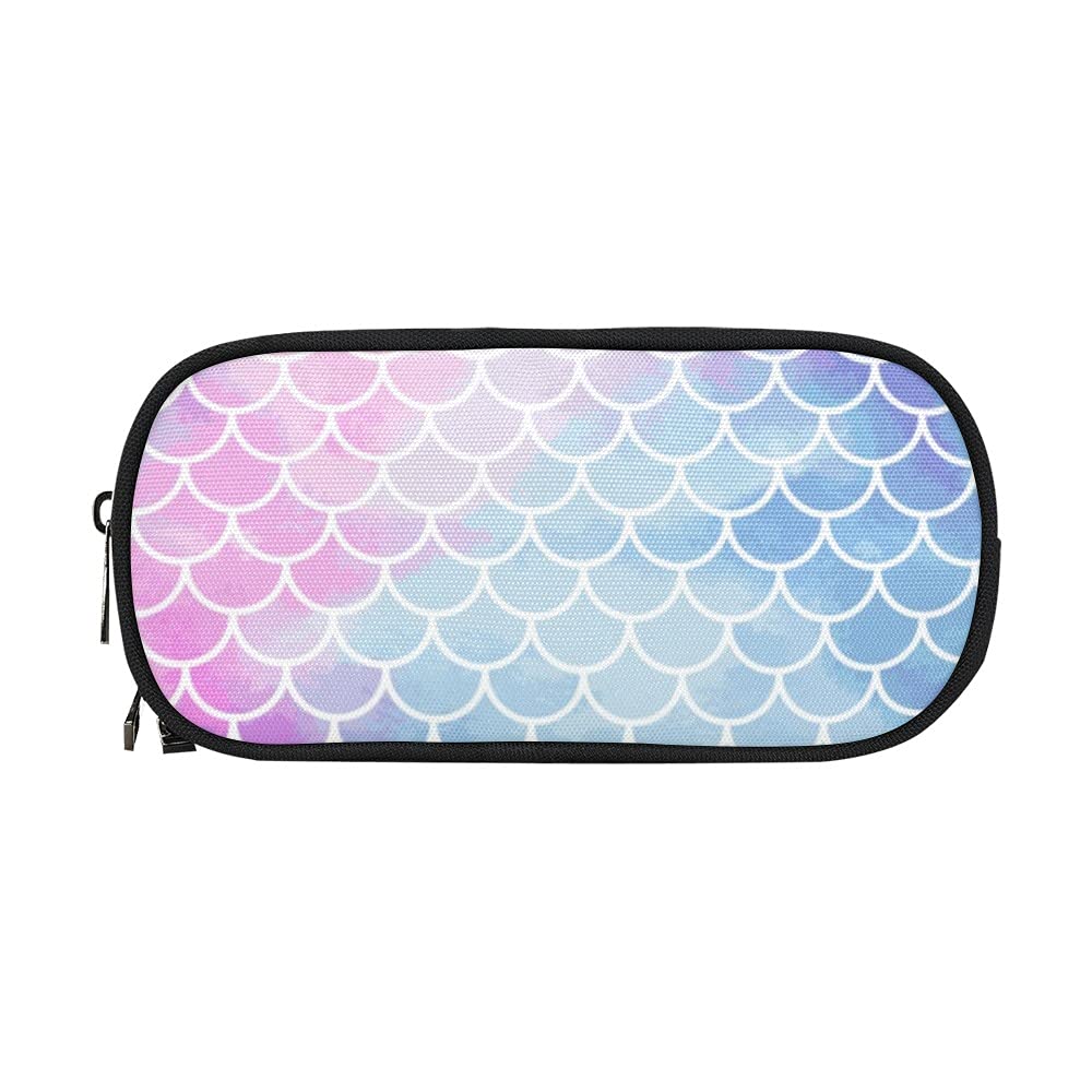 Adorable Pink Mermaid Pencil Case for Teen Girls - Large Capacity School Supply Organizer with Soft Zippers, Makeup Bag & Office Accessory - Perfect for School, Work & Travel Organization