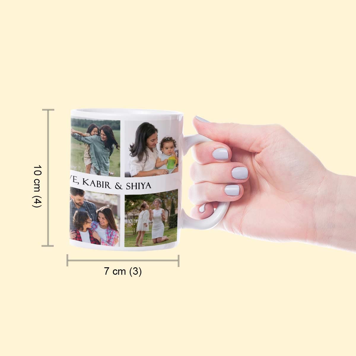 Personalized Photo & Name Coffee Mug for Mom - Custom 300ml Ceramic Travel Mug | Best Birthday, Mother's Day, Anniversary Gift Idea | Home, Office & Travel Use