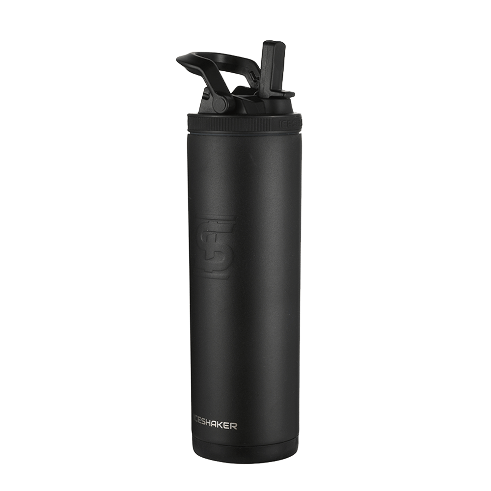 20oz Insulated Sports Water Bottle - BPA Free, Leak Proof, Durable Stainless Steel for Gym, Hiking & Outdoor Activities - Black