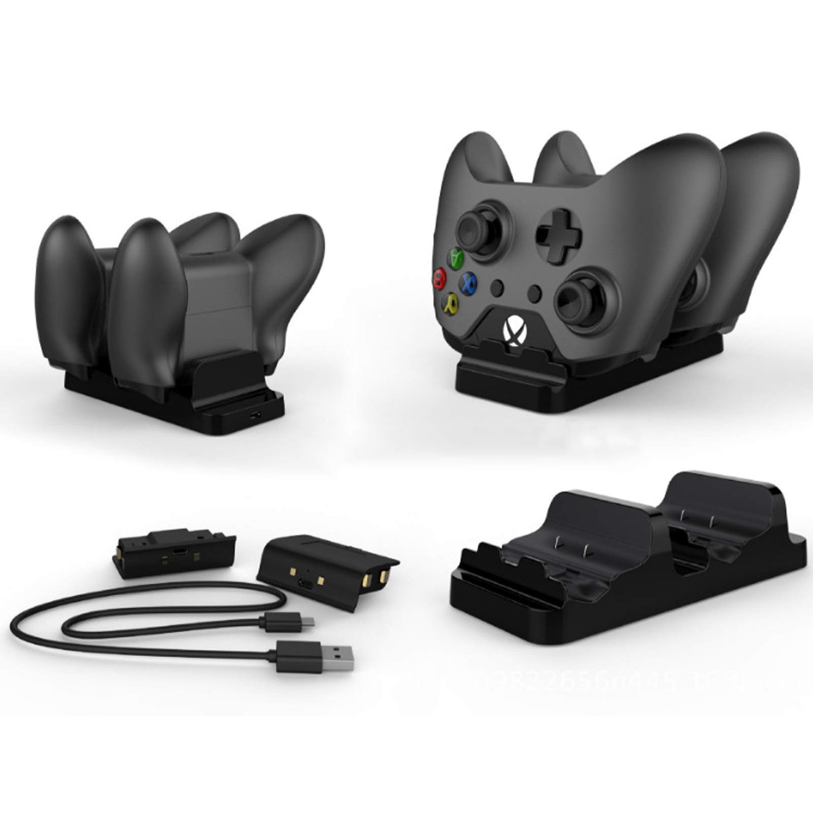NBGF Fast Charging Station for Xbox One Controller with 2 Rechargeable Battery Packs - Perfect for Gaming Sessions & Multiplayer Setups