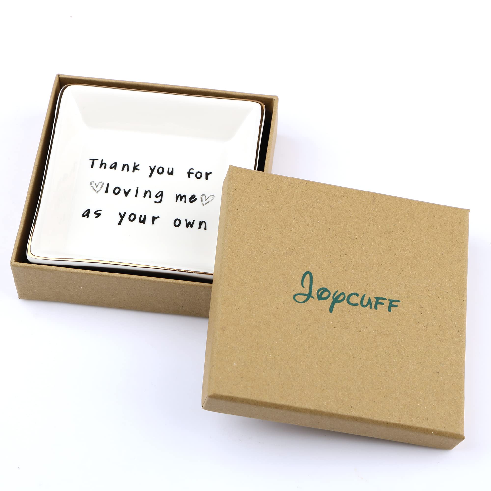 JoycuFF Ceramic Jewelry Ring Holder Trinket Dish Tray - Unique Gift for Women, Mom, Dad, Sisters & Best Friends - Perfect for Thanksgiving, Birthday, Mother's Day & Christmas - Great for Home Decor, Vanity Organizer & Jewelry Storage