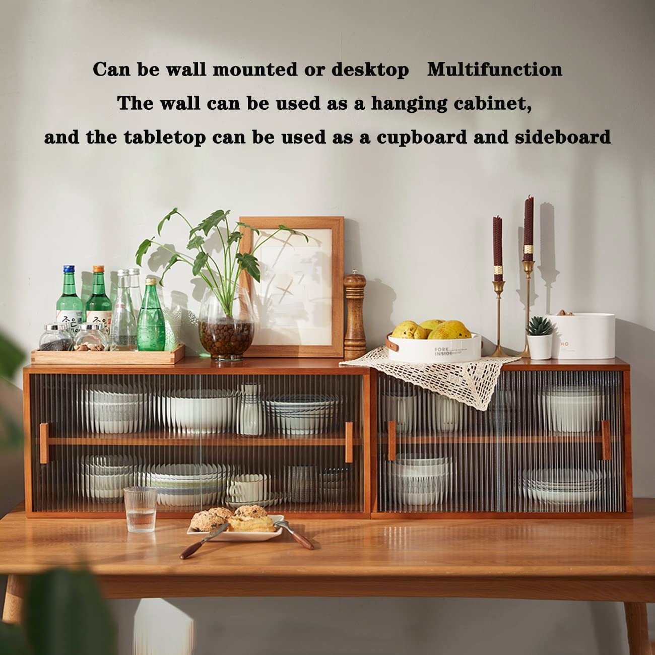 Solid Wood Wall Cabinet - 80x30x35cm Storage Organizer for Kitchen, Living Room, Entryway & Study | Rustic Home Decor & Space-Saving Solution | Perfect for Storing Dishes, Books & Home Essentials