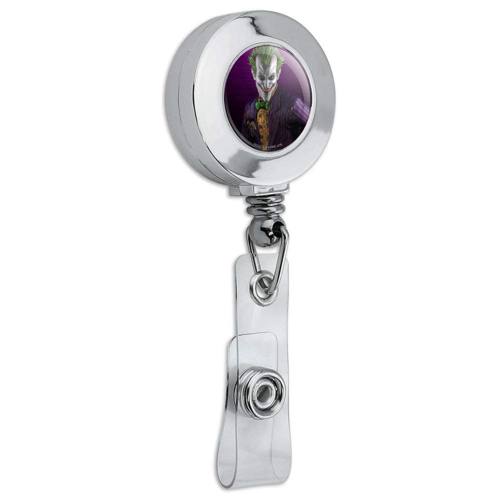 Batman Joker ID Badge Holder - Retractable Clip for Work & Cosplay