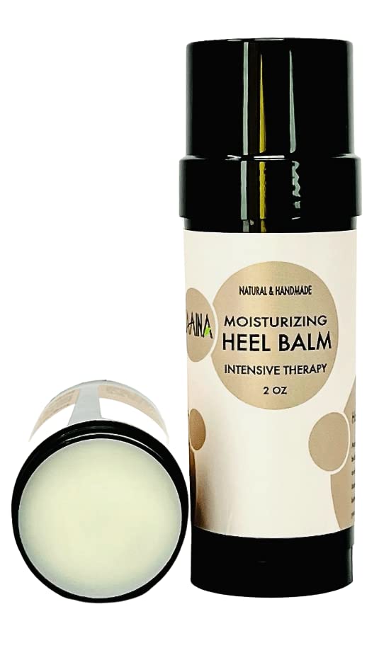 **ZAAINA 100% Natural Heel Balm Stick - Intensive Moisturizing Foot Cream for Dry, Cracked Heels, Feet, Elbows & Knees - Fast Relief & Repair Therapy - Perfect for Pedicures & Daily Foot Care (2 Ounce) - Ideal for Post-Workout, Travel & Home Use**