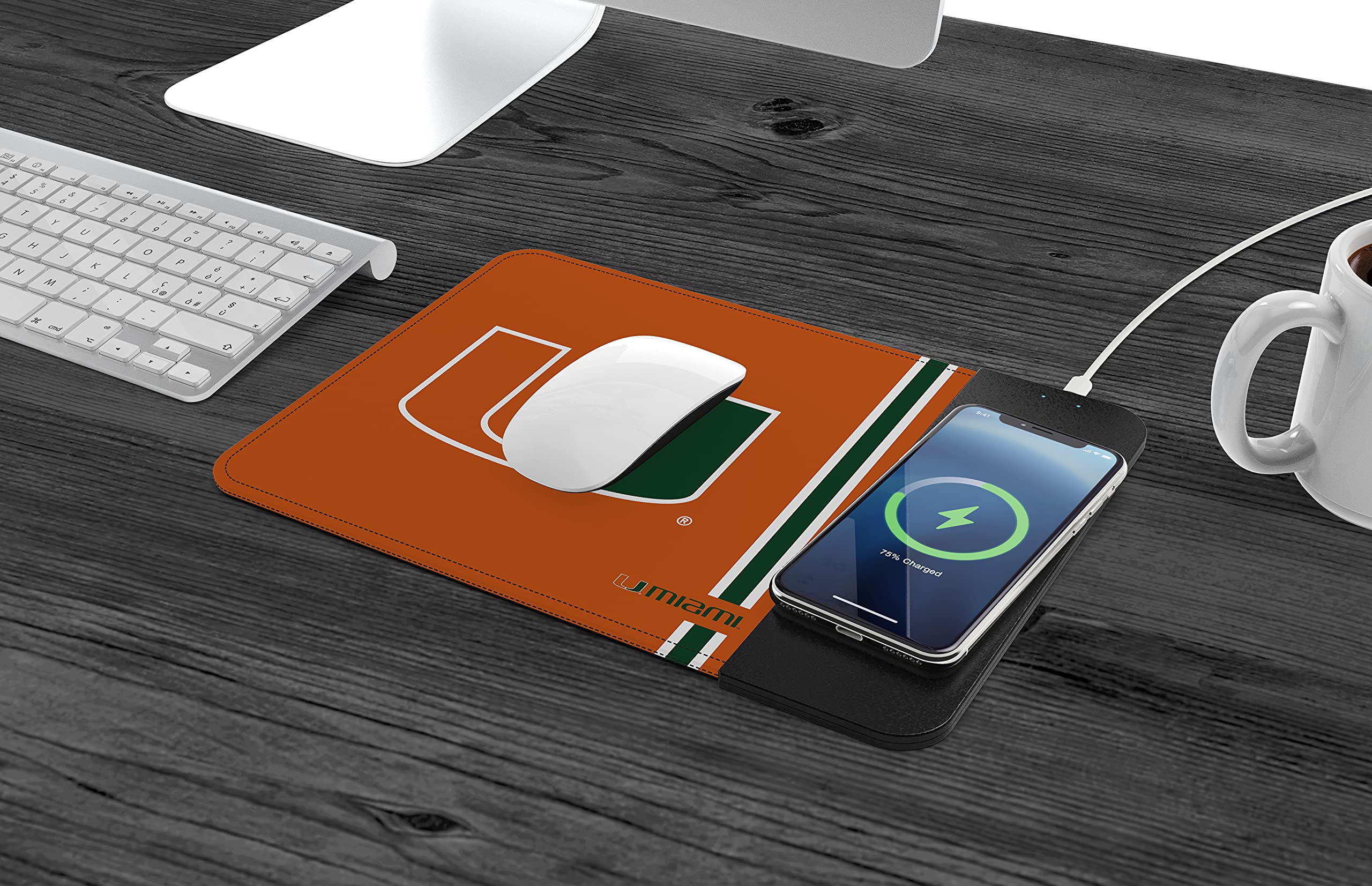 SOAR NCAA Unisex Wireless Charging Mouse Pad with Qi Fast Charging - Perfect for Office, Gaming & Home Desk Setup