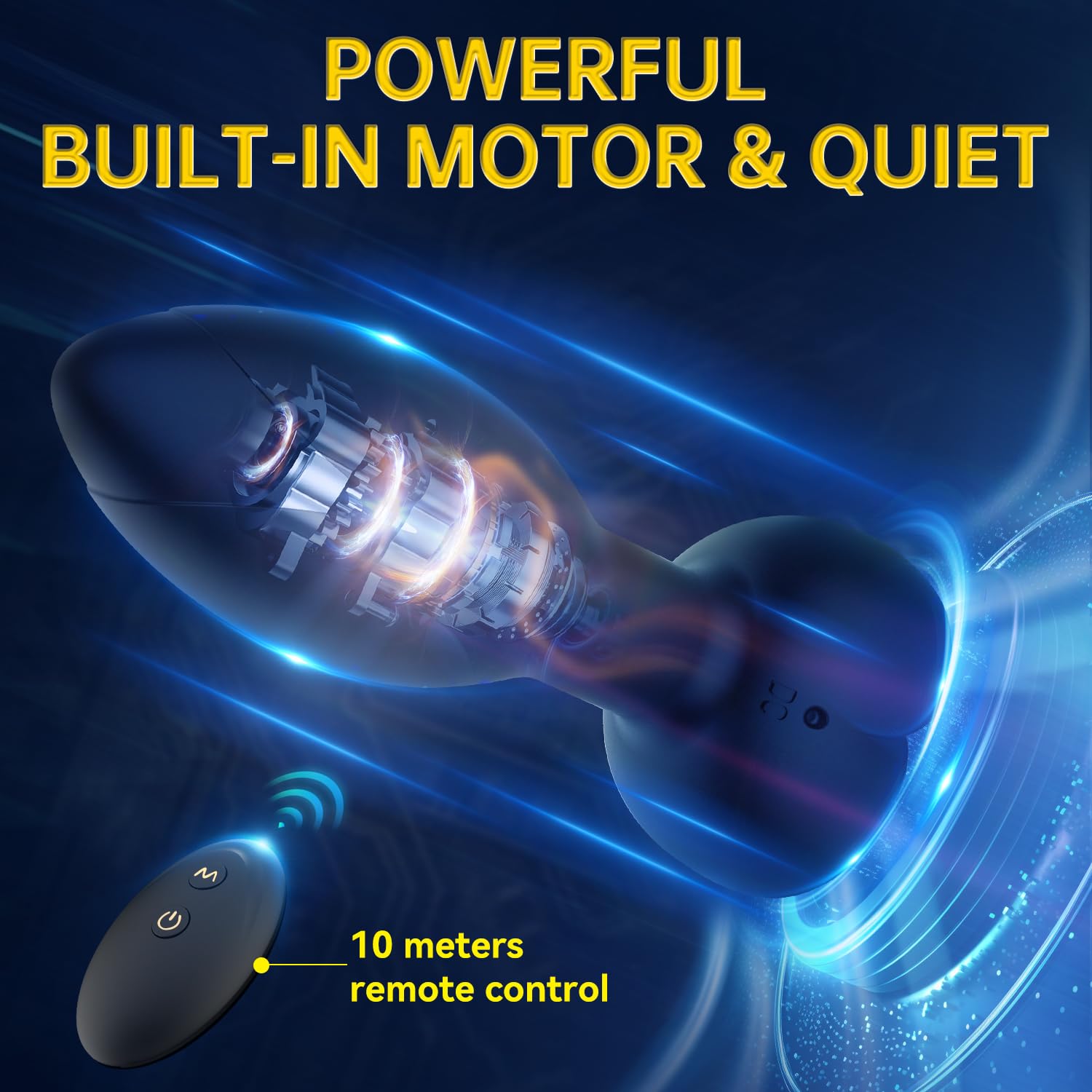 Remote Control Anal Plug Vibrator - 10 Vibration & Rotation Modes for Men & Women, Prostate Massager & Couples Pleasure Sex Toy | Perfect for Solo Play, Couples Intimacy & Sensual Exploration