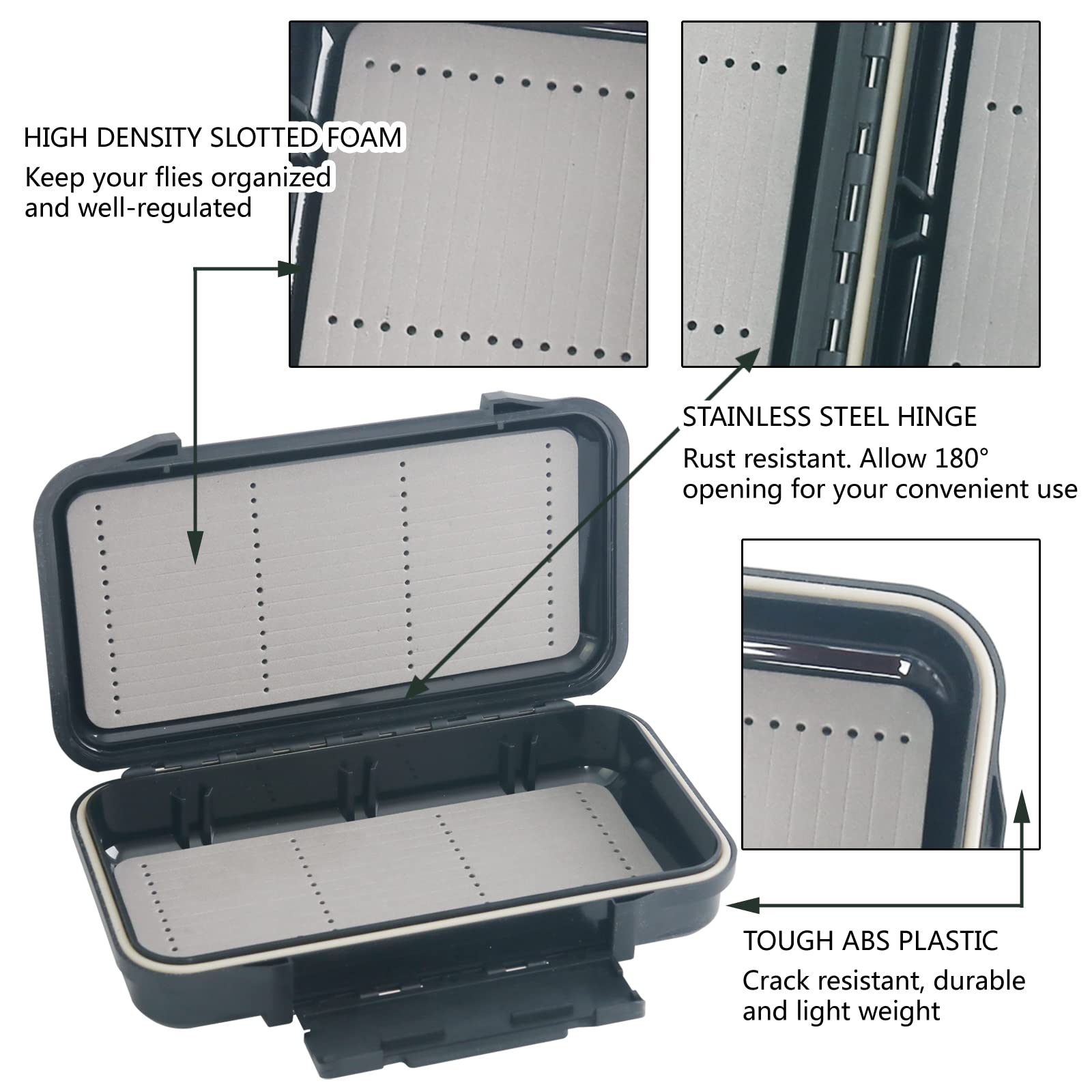 Maxcatch Double Sided Waterproof Fly Fishing Box - Streamer & Jig Organizer for Trout, Bass, Salmon | Perfect for River, Lake & Saltwater Fishing Trips