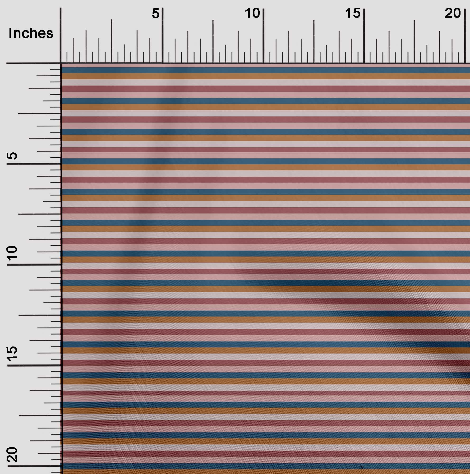 oneOone Polyester Spandex Brown Striped Dress Fabric - 56 Inch Wide Printed Material by The Yard | Perfect for DIY Dresses, Skirts & Home Decor Projects
